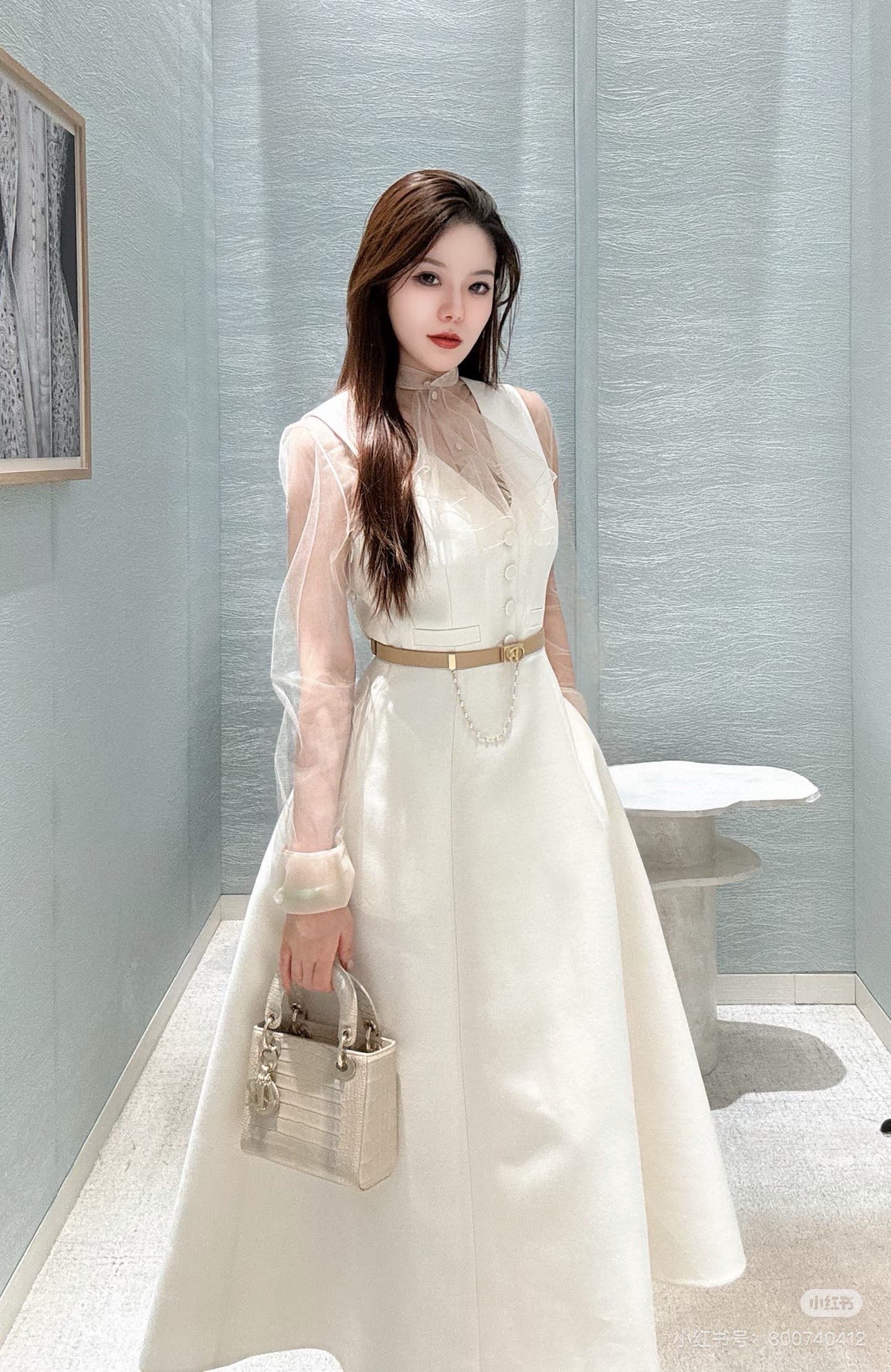 26SS NEW sleeveless back-bow cocktail dress