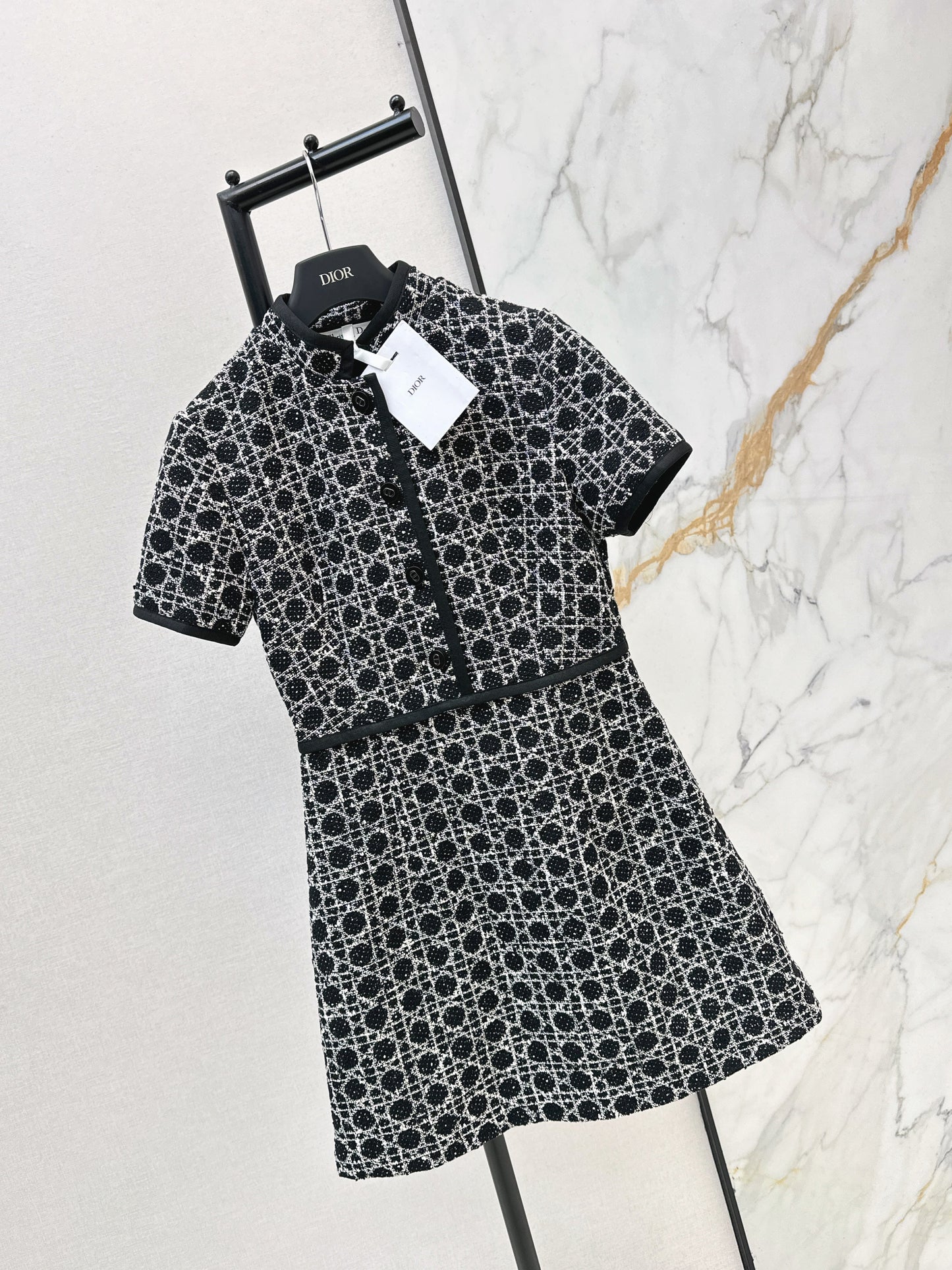26SS NEW woven tweed dress