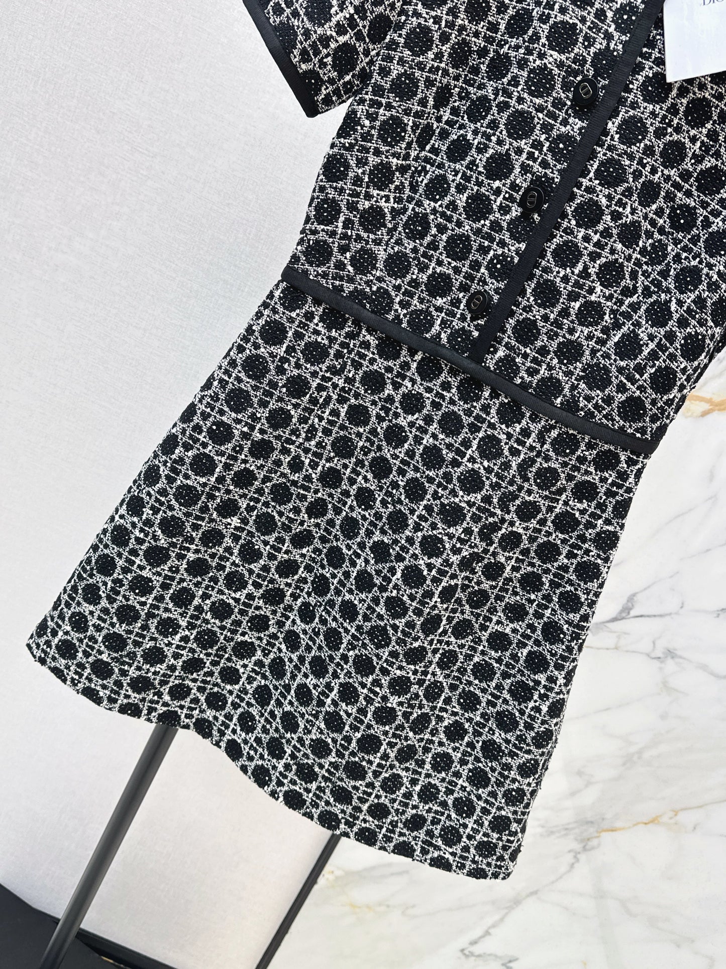26SS NEW woven tweed dress