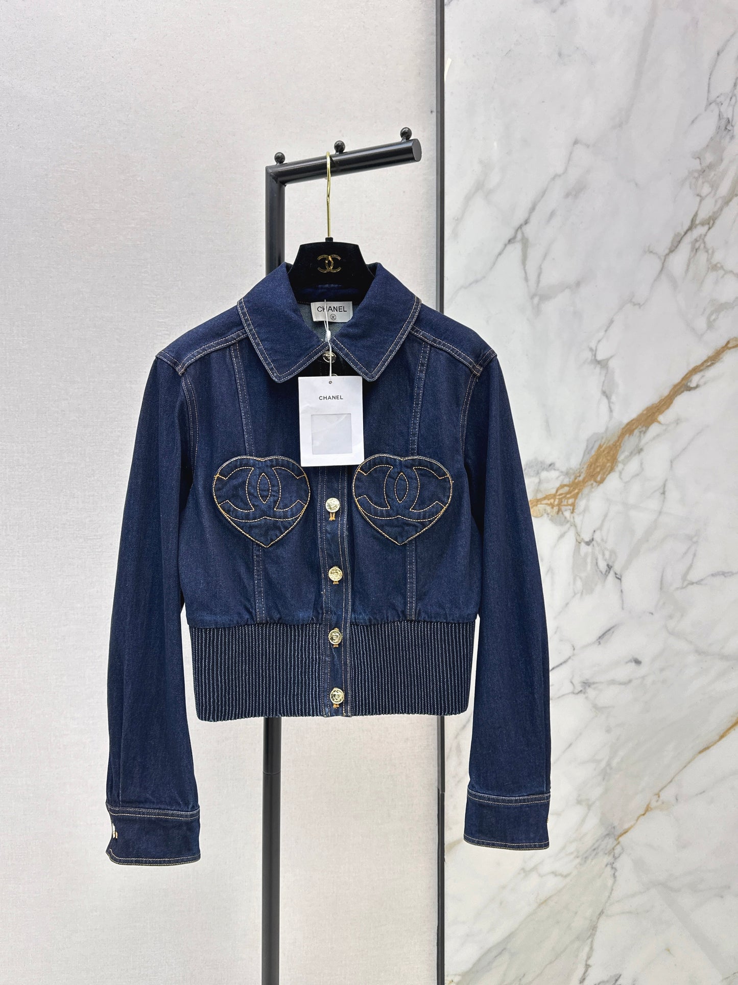 26SS NEUE Herz-Jeansjacke