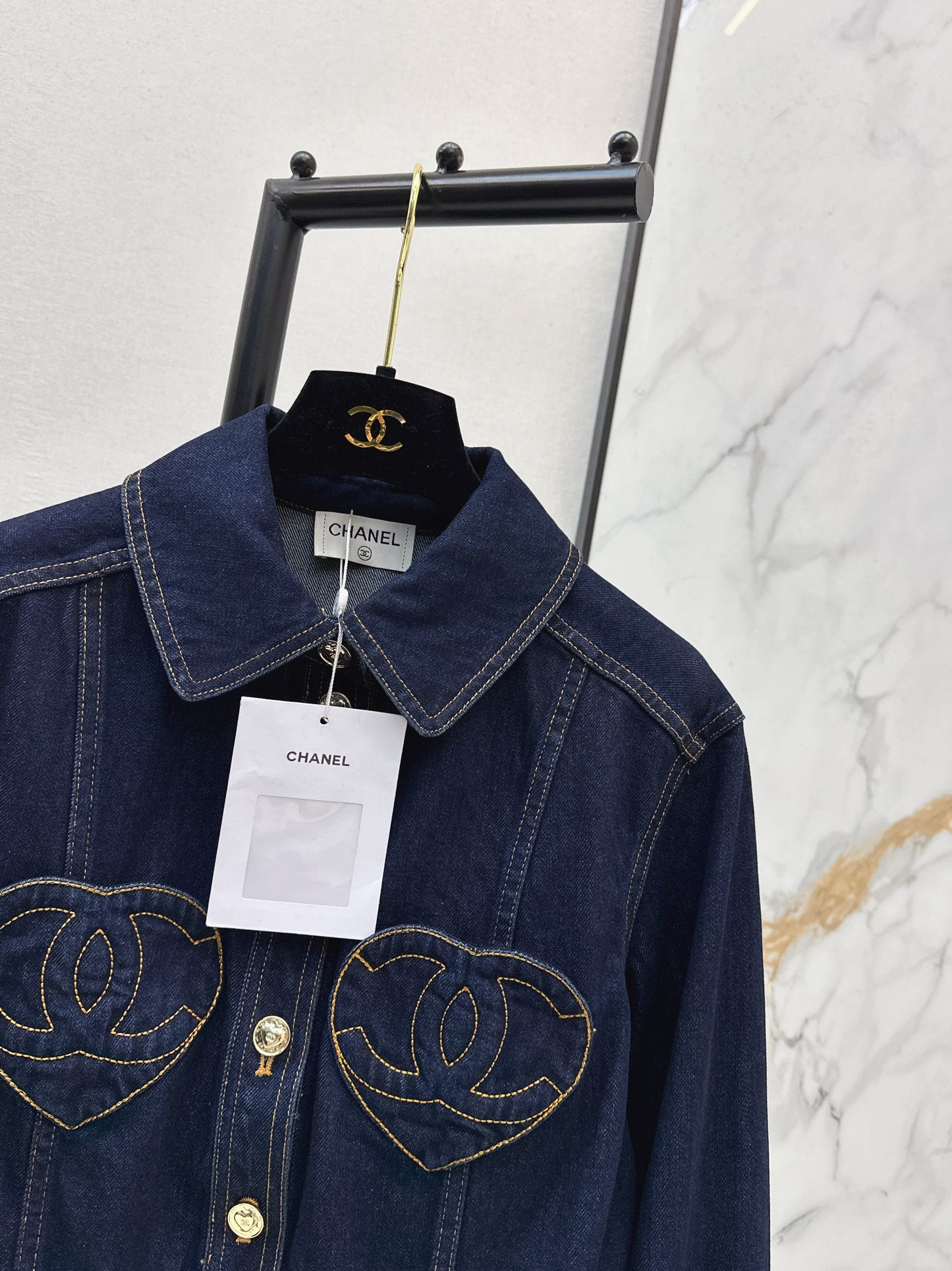 26SS NEUE Herz-Jeansjacke