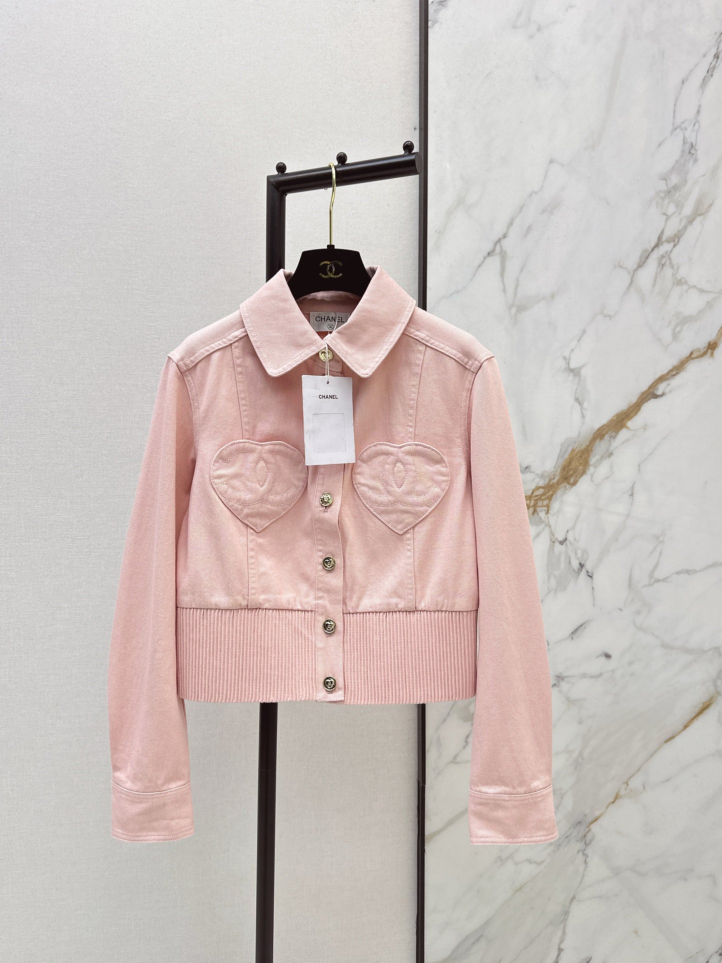 26SS NEUE Herz-Jeansjacke