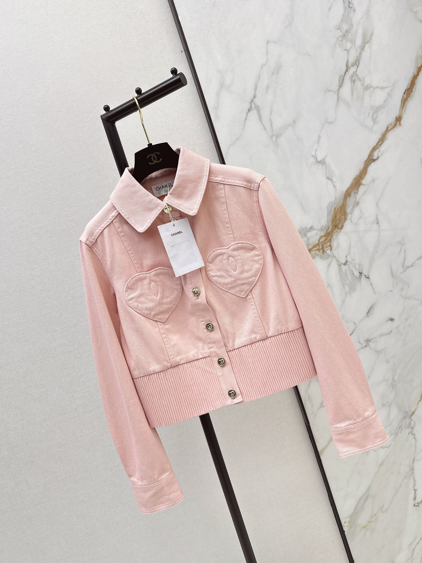 26SS NEUE Herz-Jeansjacke