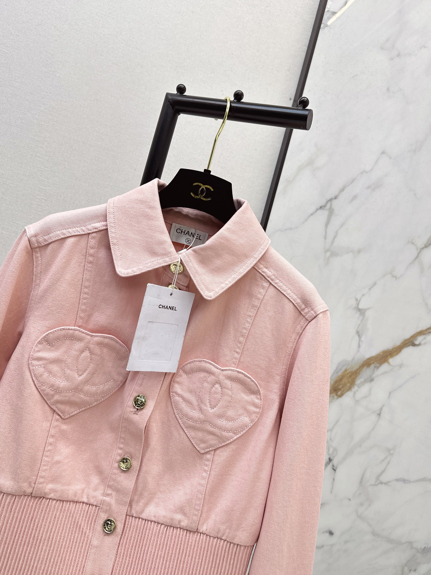 26SS NEUE Herz-Jeansjacke