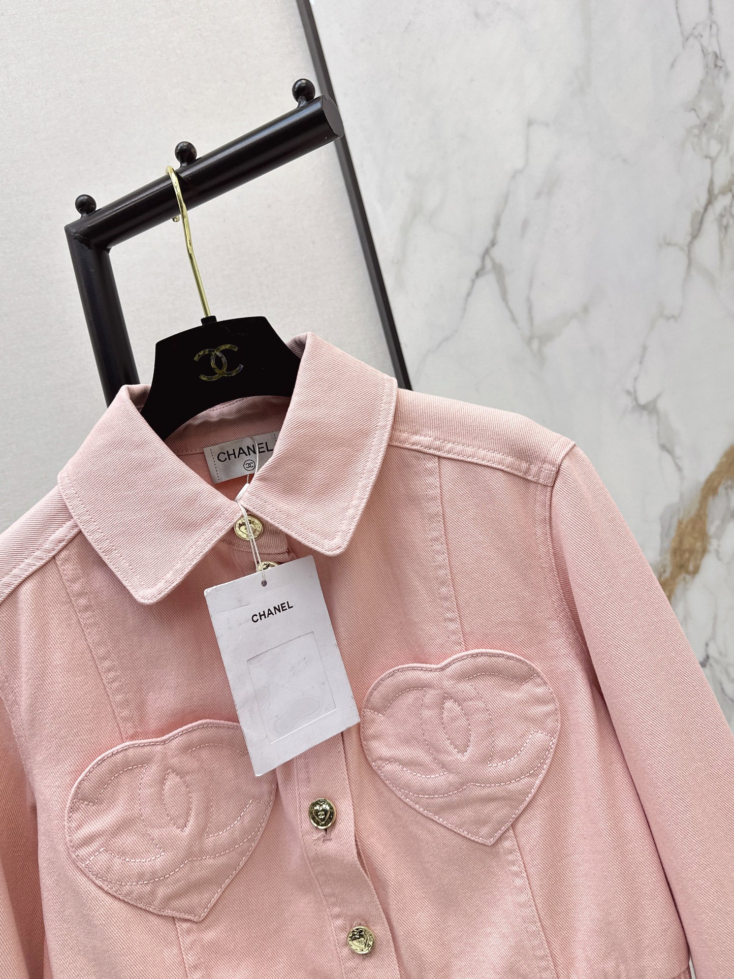 26SS NEUE Herz-Jeansjacke