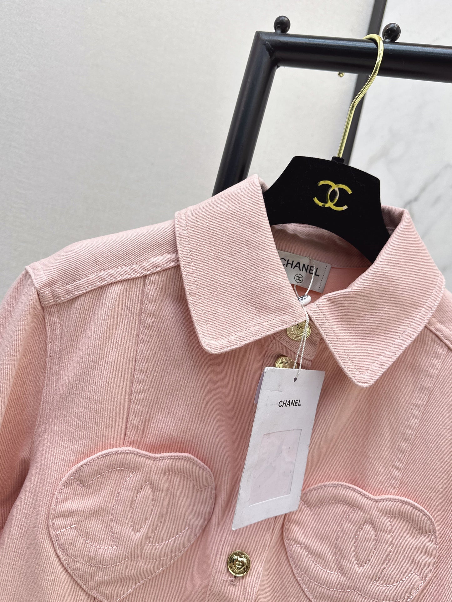 26SS NEUE Herz-Jeansjacke