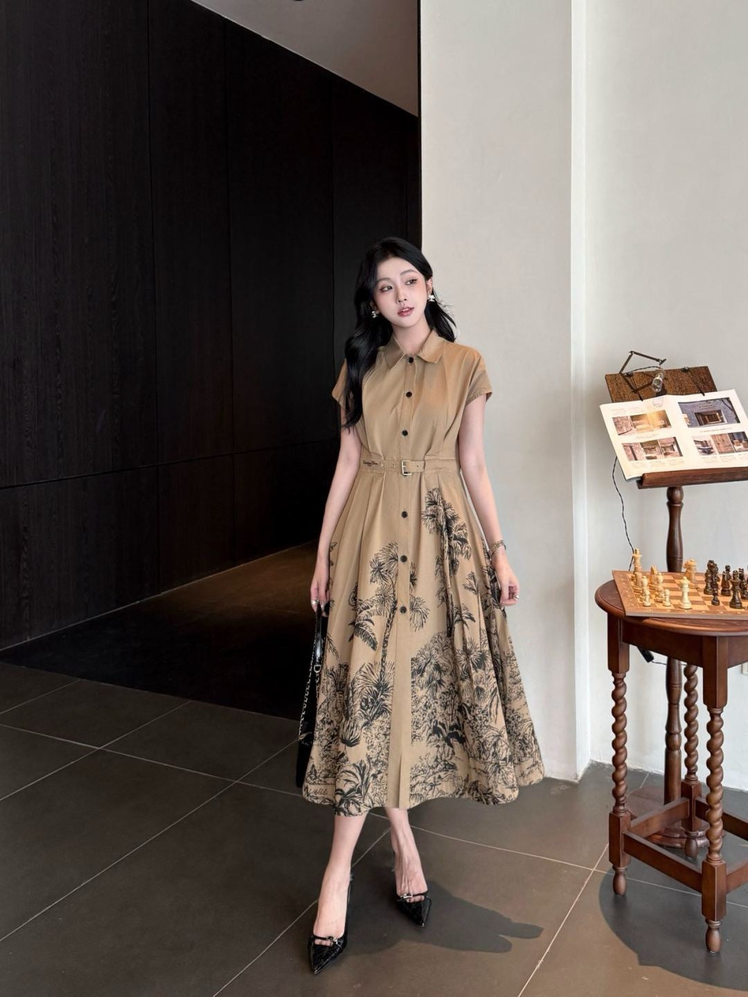 26SS NEW print shirt dress