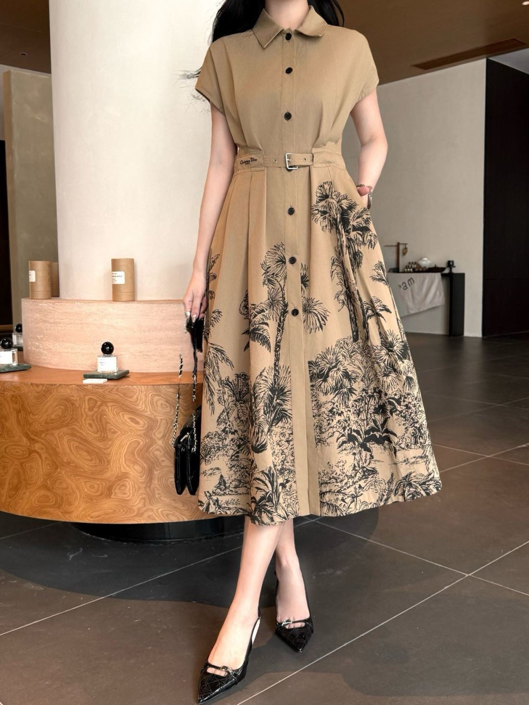 26SS NEW print shirt dress