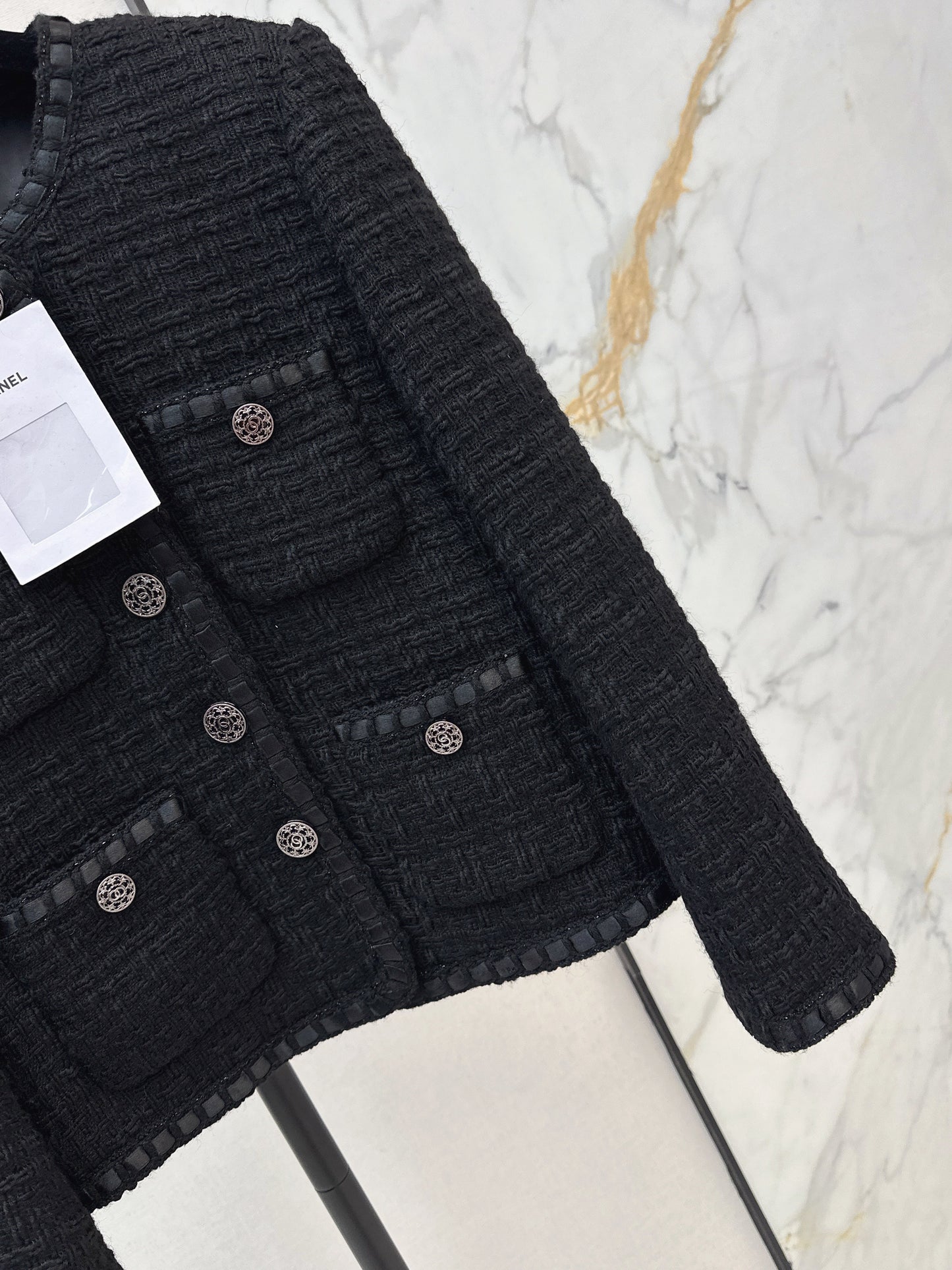 26SS NEUE gewebte Tweed-Jacke