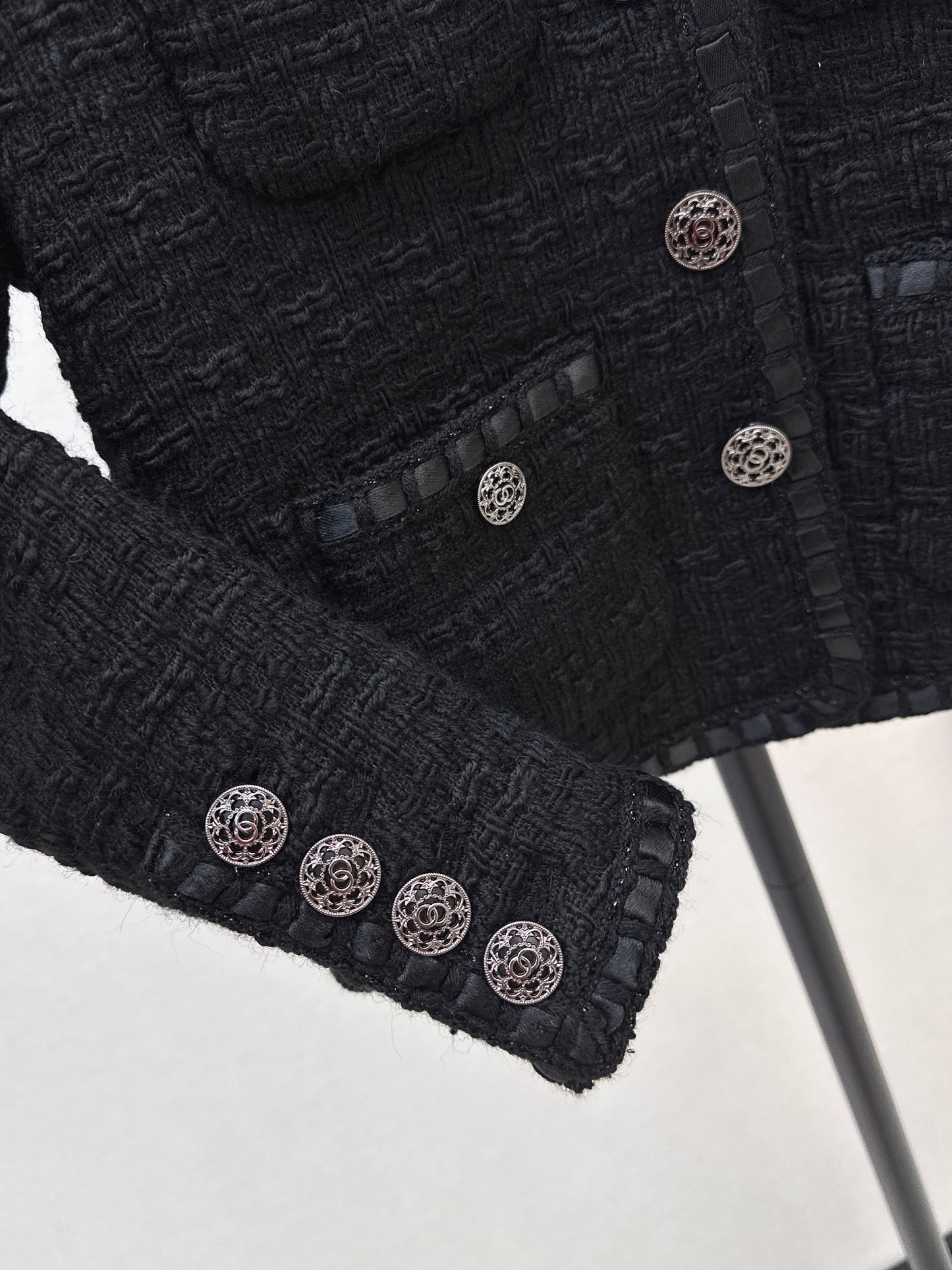 26SS NEUE gewebte Tweed-Jacke