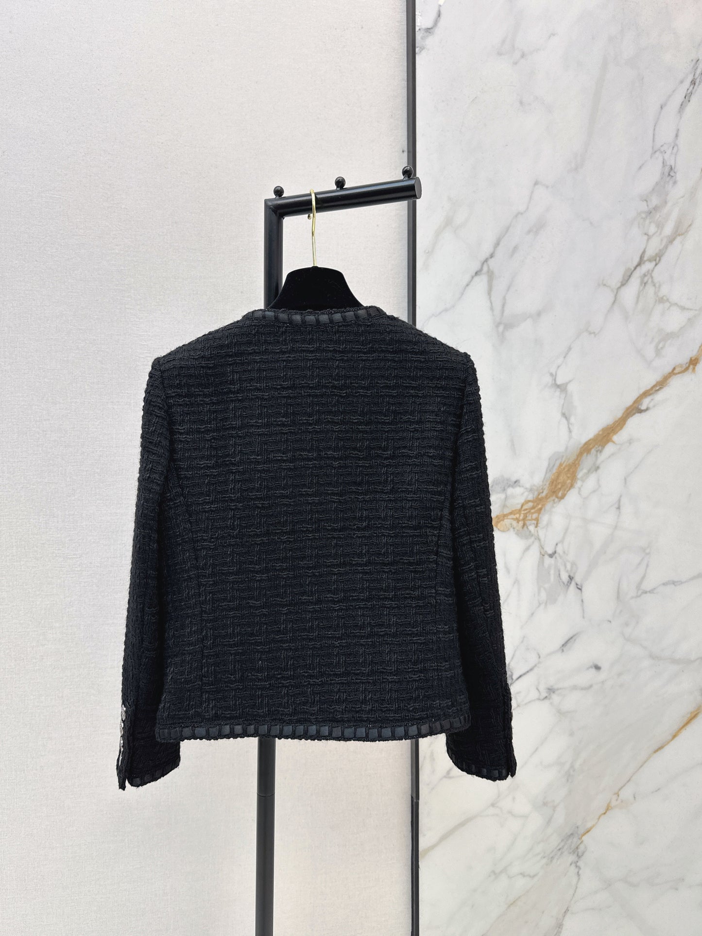 26SS NEUE gewebte Tweed-Jacke