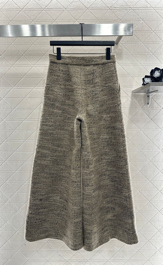 26SS NEW Tweed wide-leg trousers