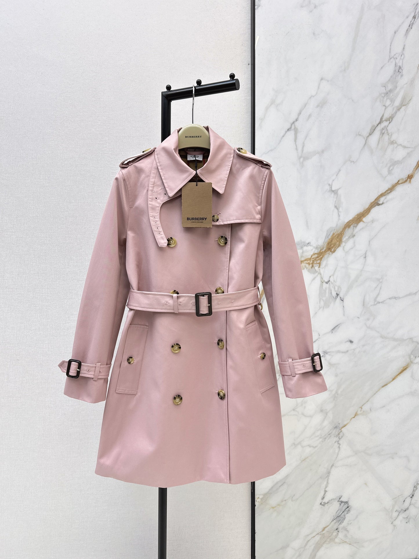 26SS NEUER zweireihiger Trenchcoat