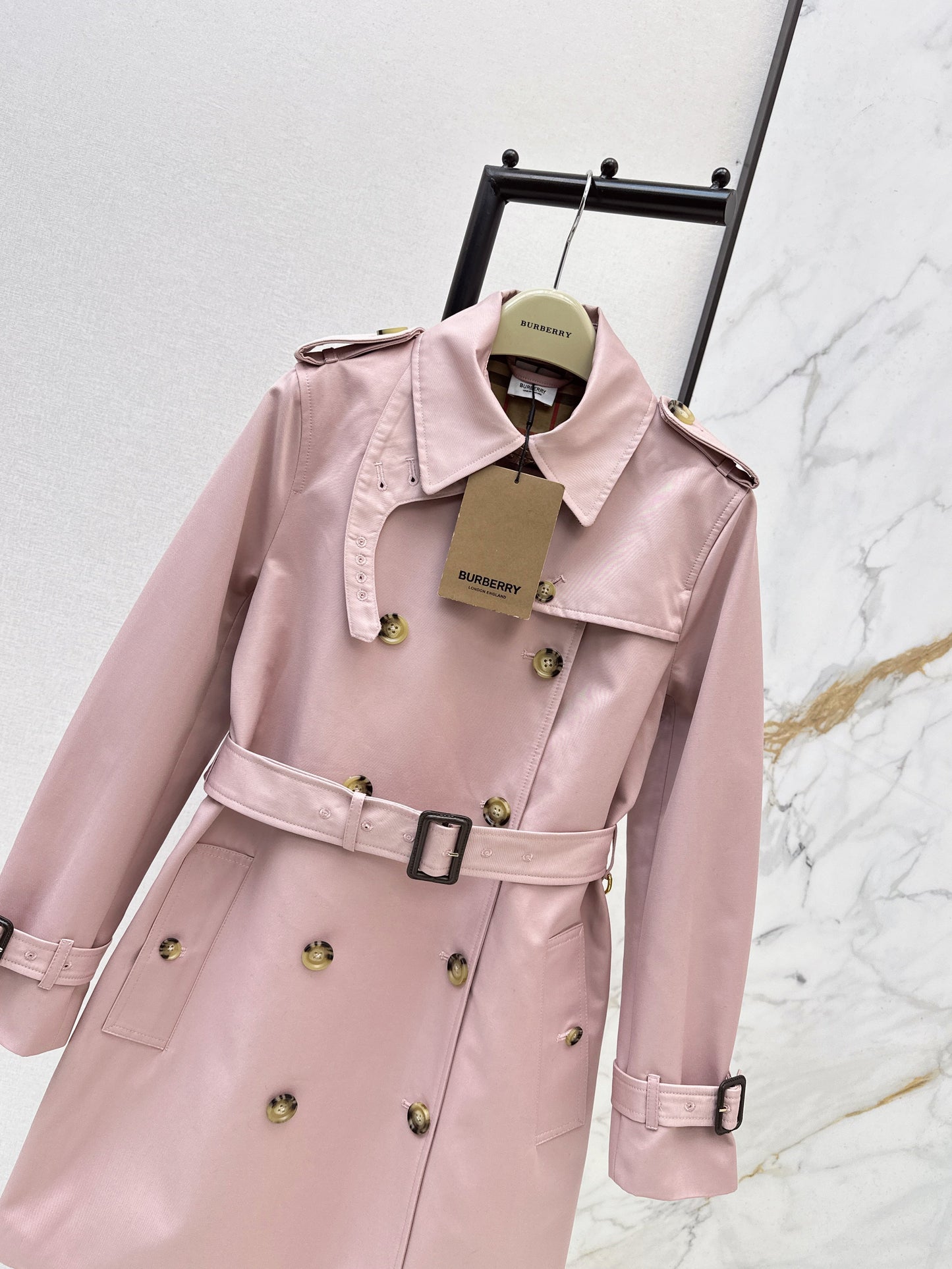 26SS NEUER zweireihiger Trenchcoat