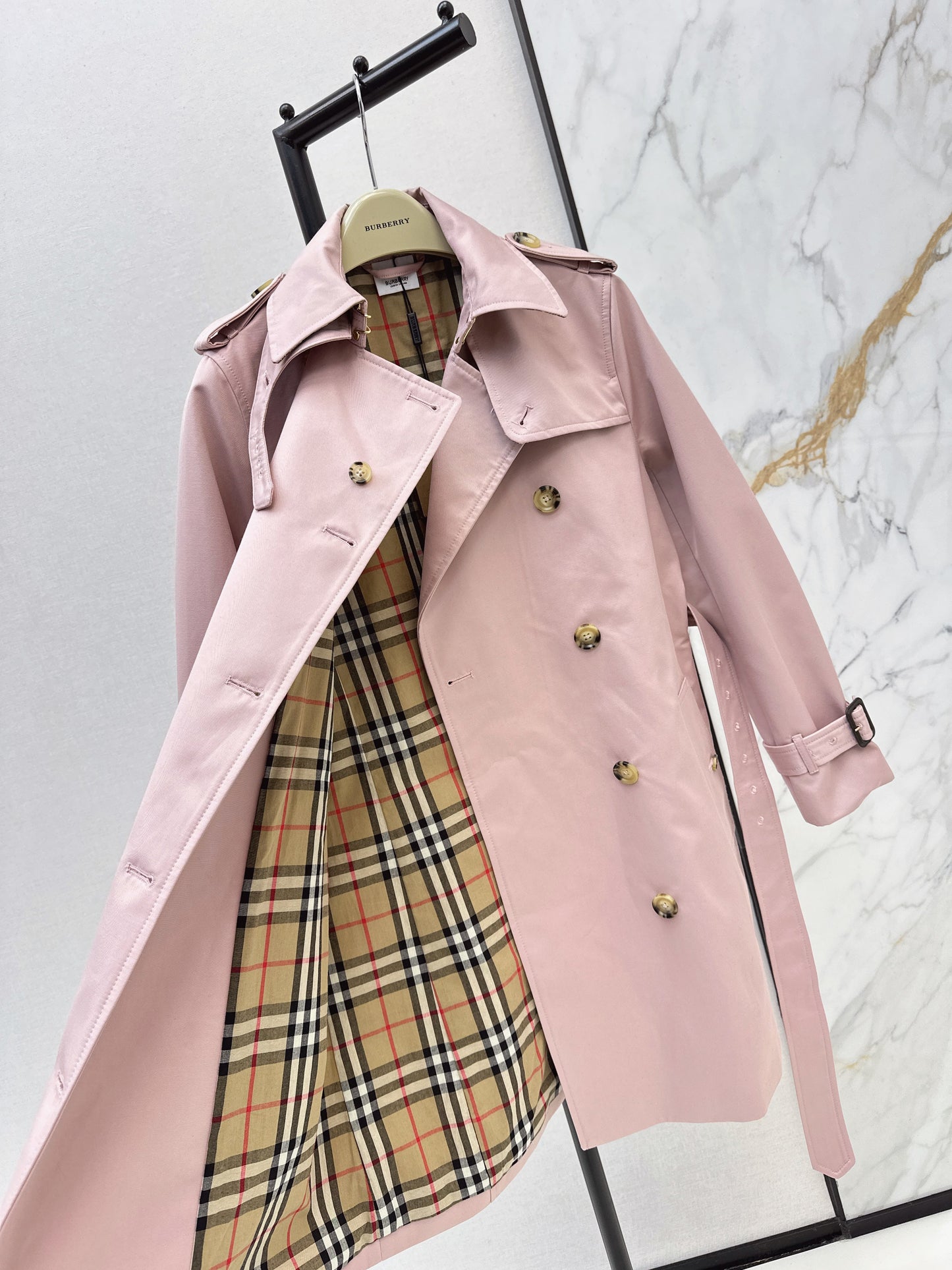 26SS NEUER zweireihiger Trenchcoat