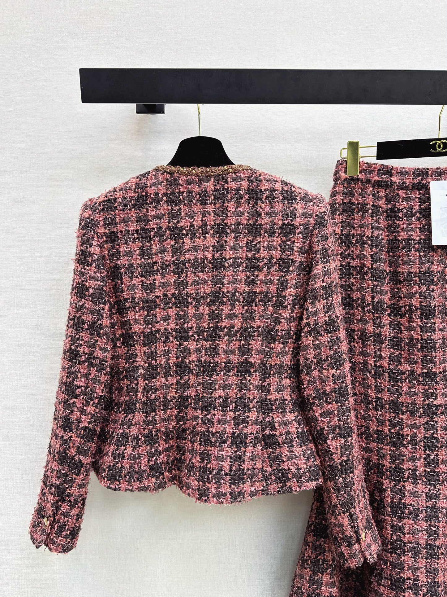 26SS NEW woven tweed jacket+mermaid skirt set