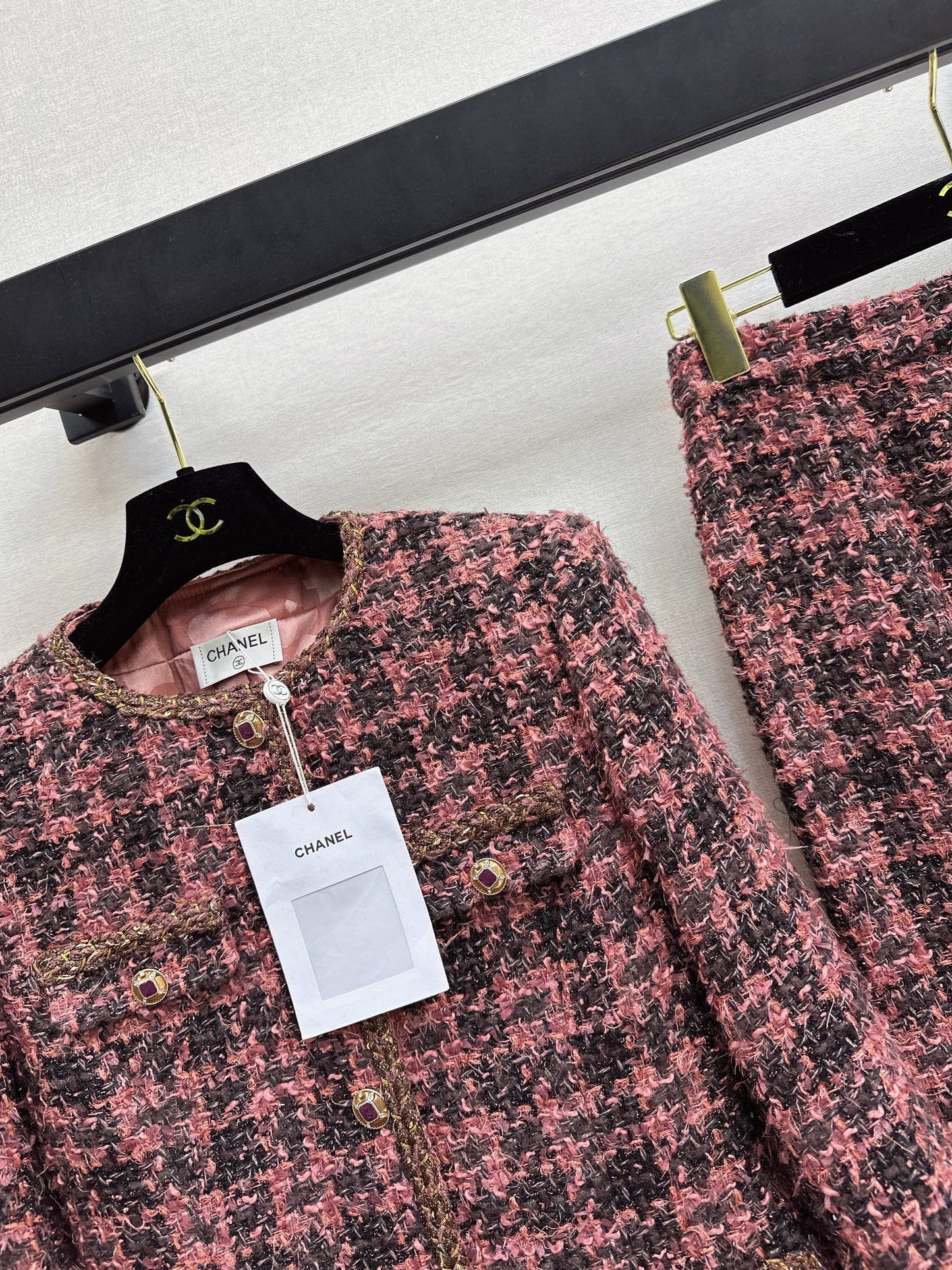 26SS NEW woven tweed jacket+mermaid skirt set