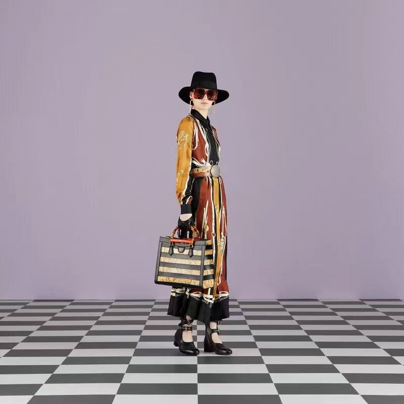 26SS NEW 3d print silk dress