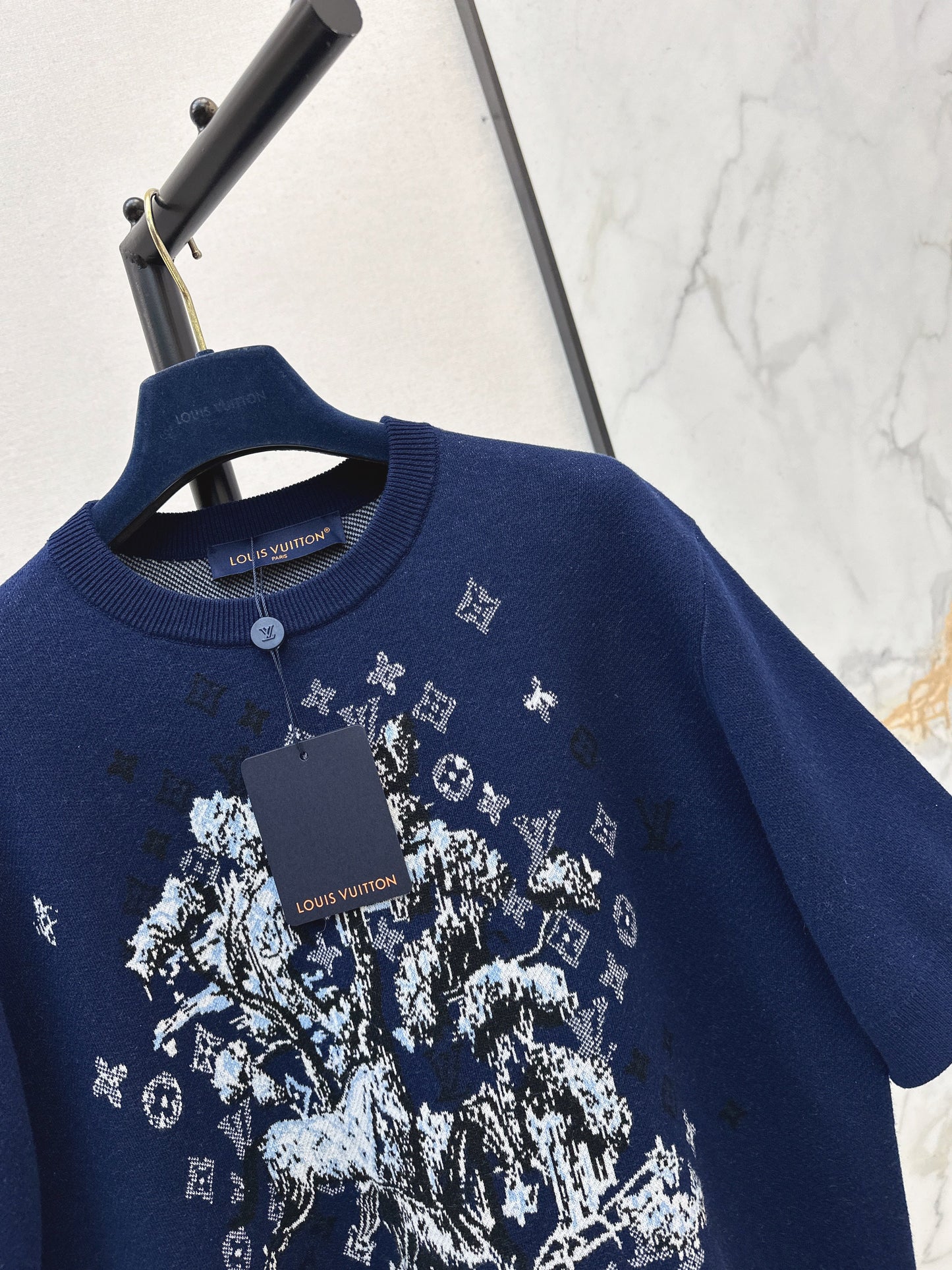 26SS NEUER Jacquard-Strickpullover