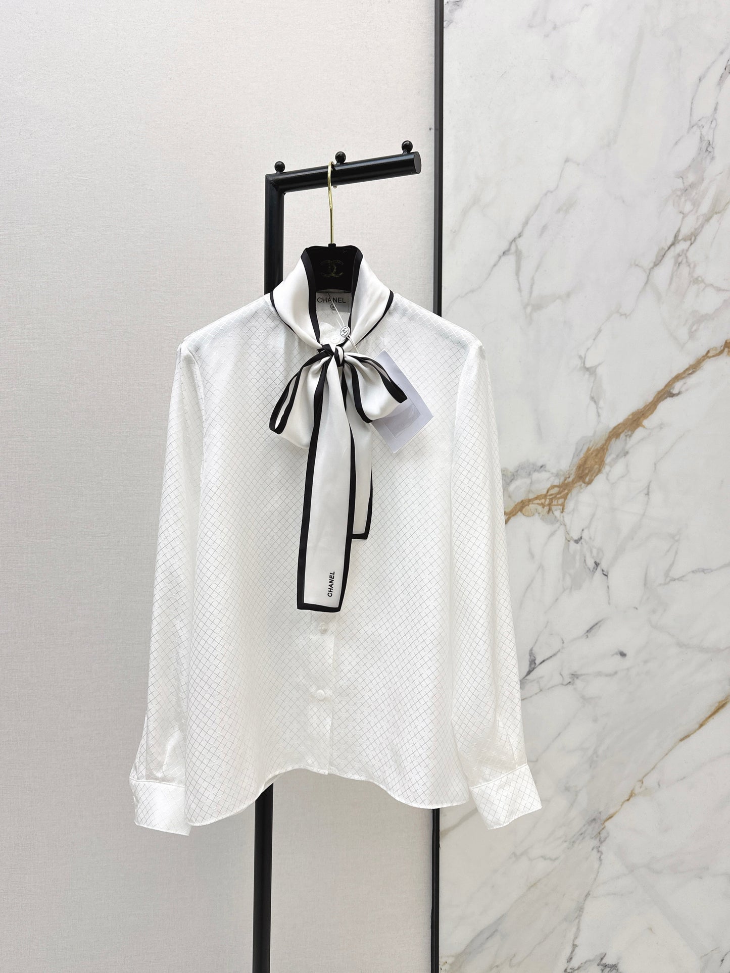 26SS NEW silk tie-neck shirts