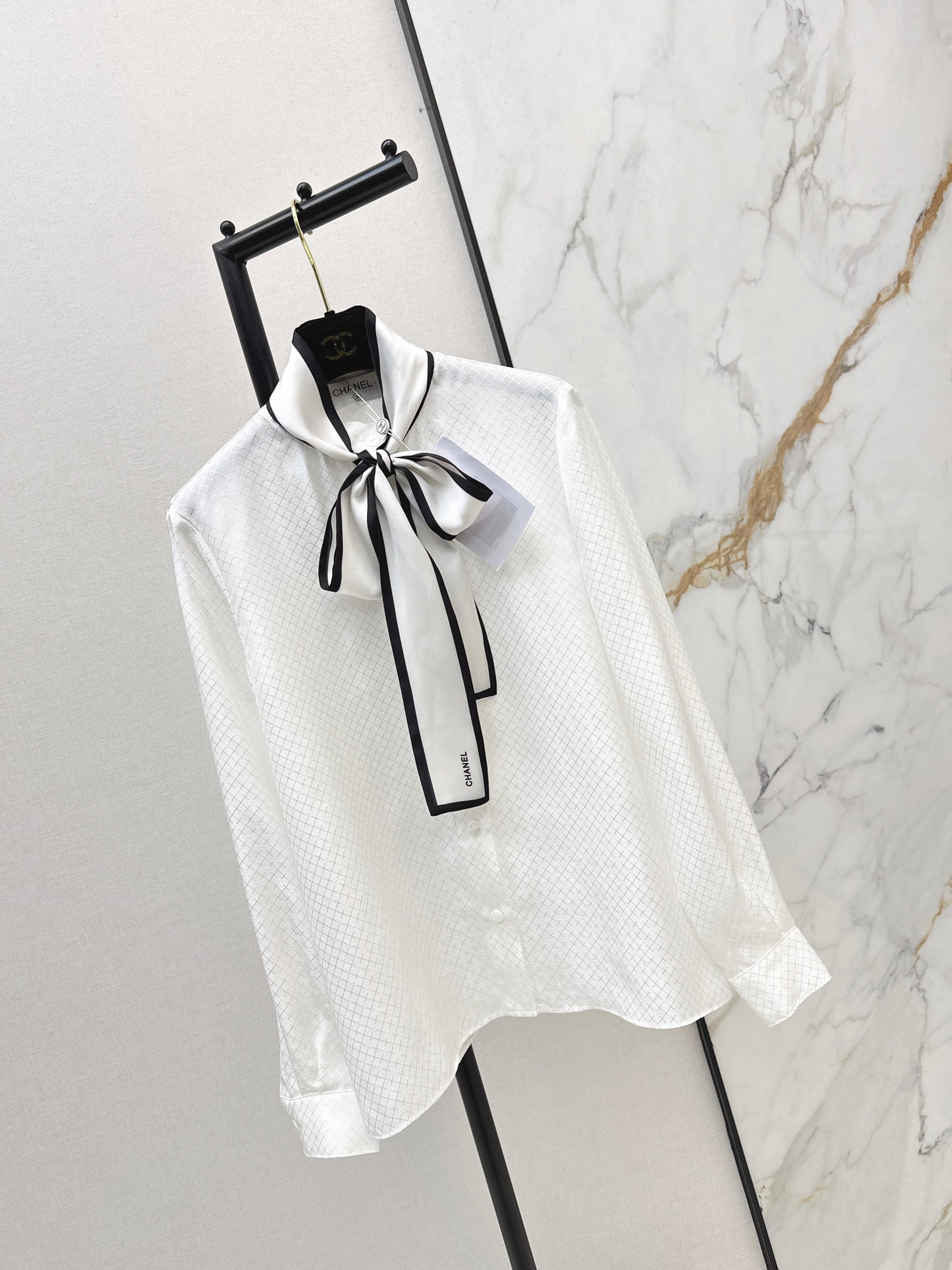 26SS NEW silk tie-neck shirts