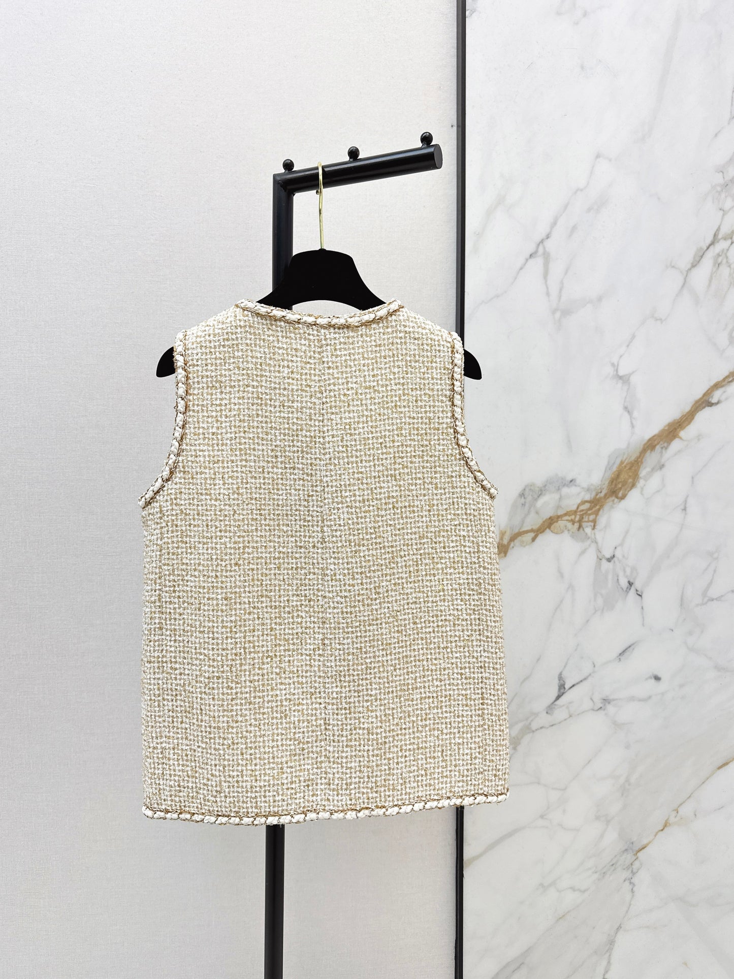 26SS NEW woven tweed vest