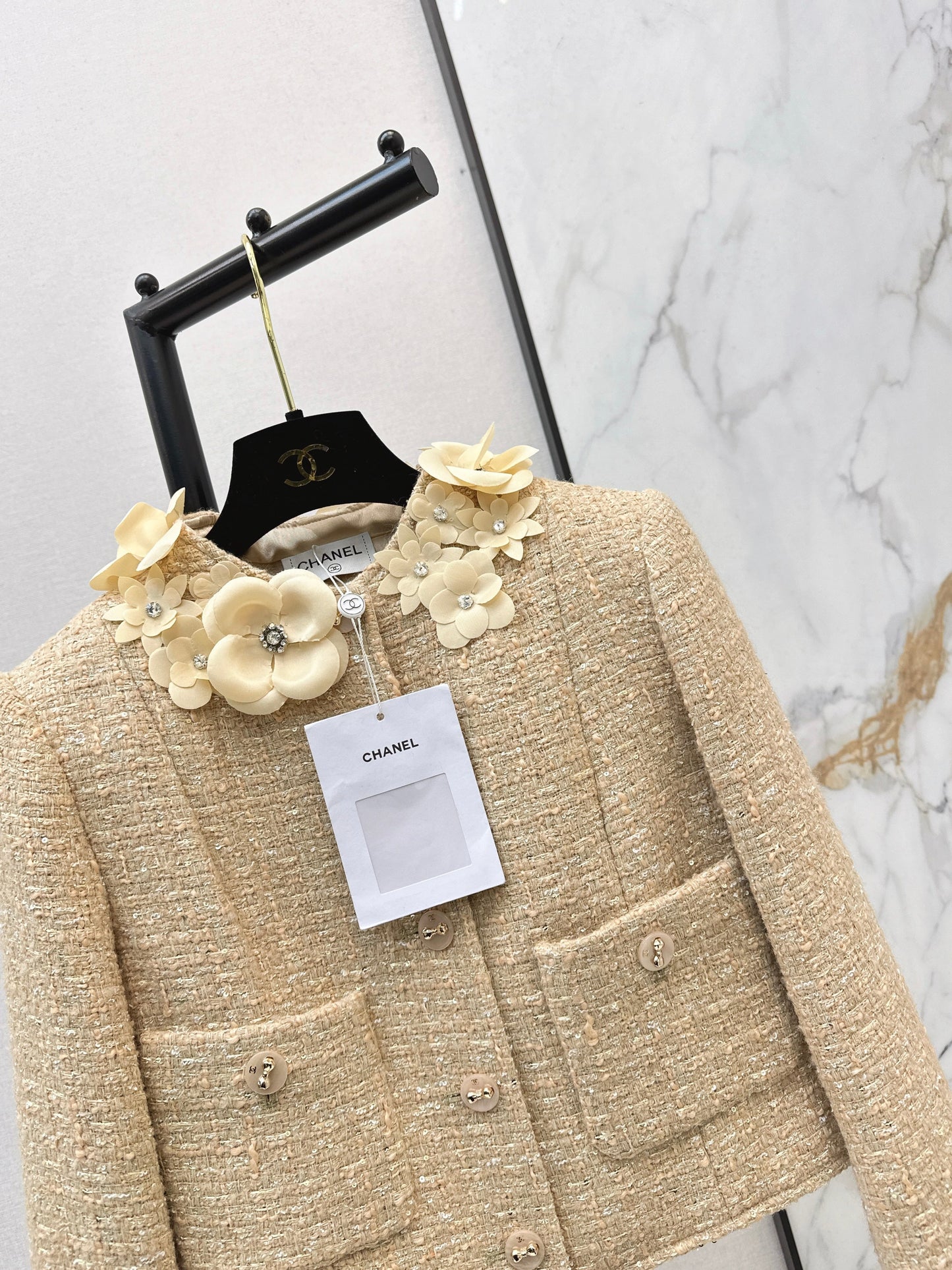 26SS NEW 3d floral woven jacket
