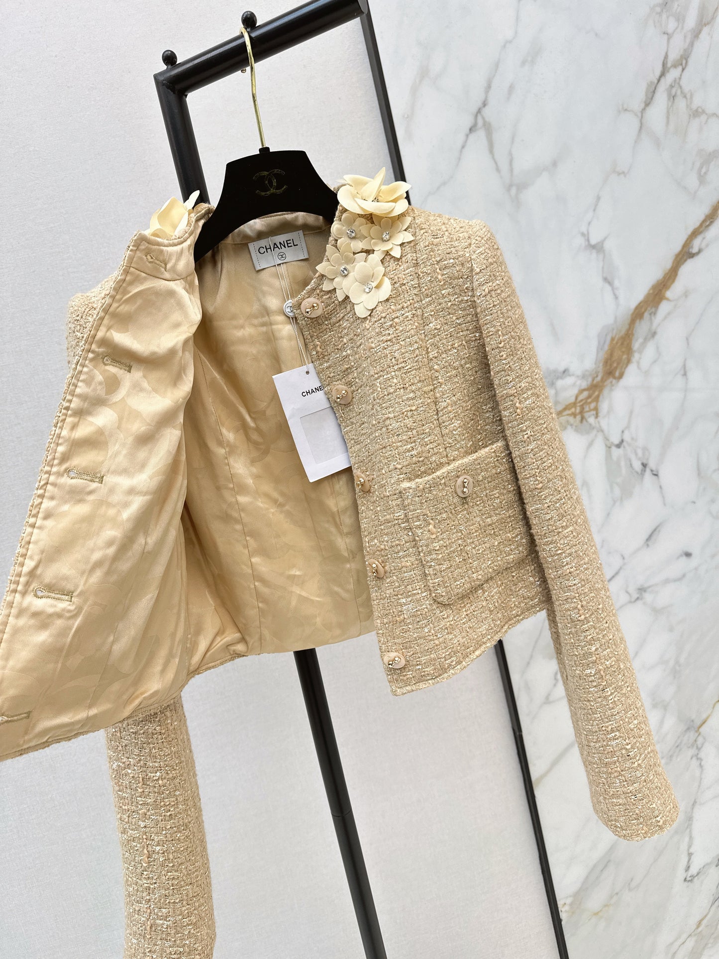 26SS NEW 3d floral woven jacket