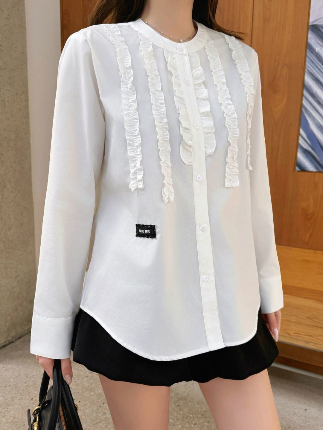 26SS NEW ruffle-trim lace shirts