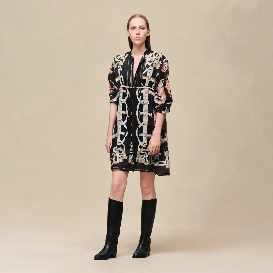 26SS NEW print silk dress