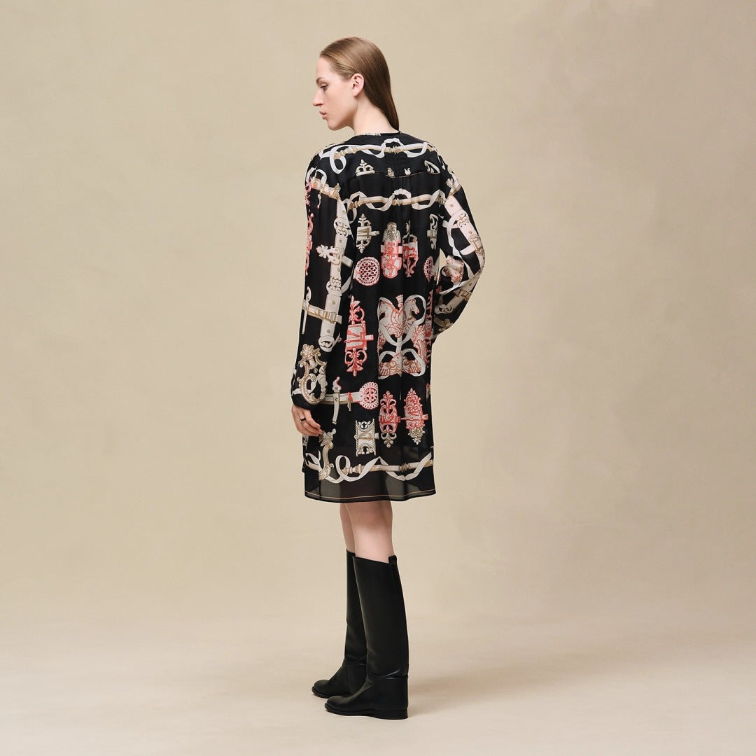 26SS NEW print silk dress