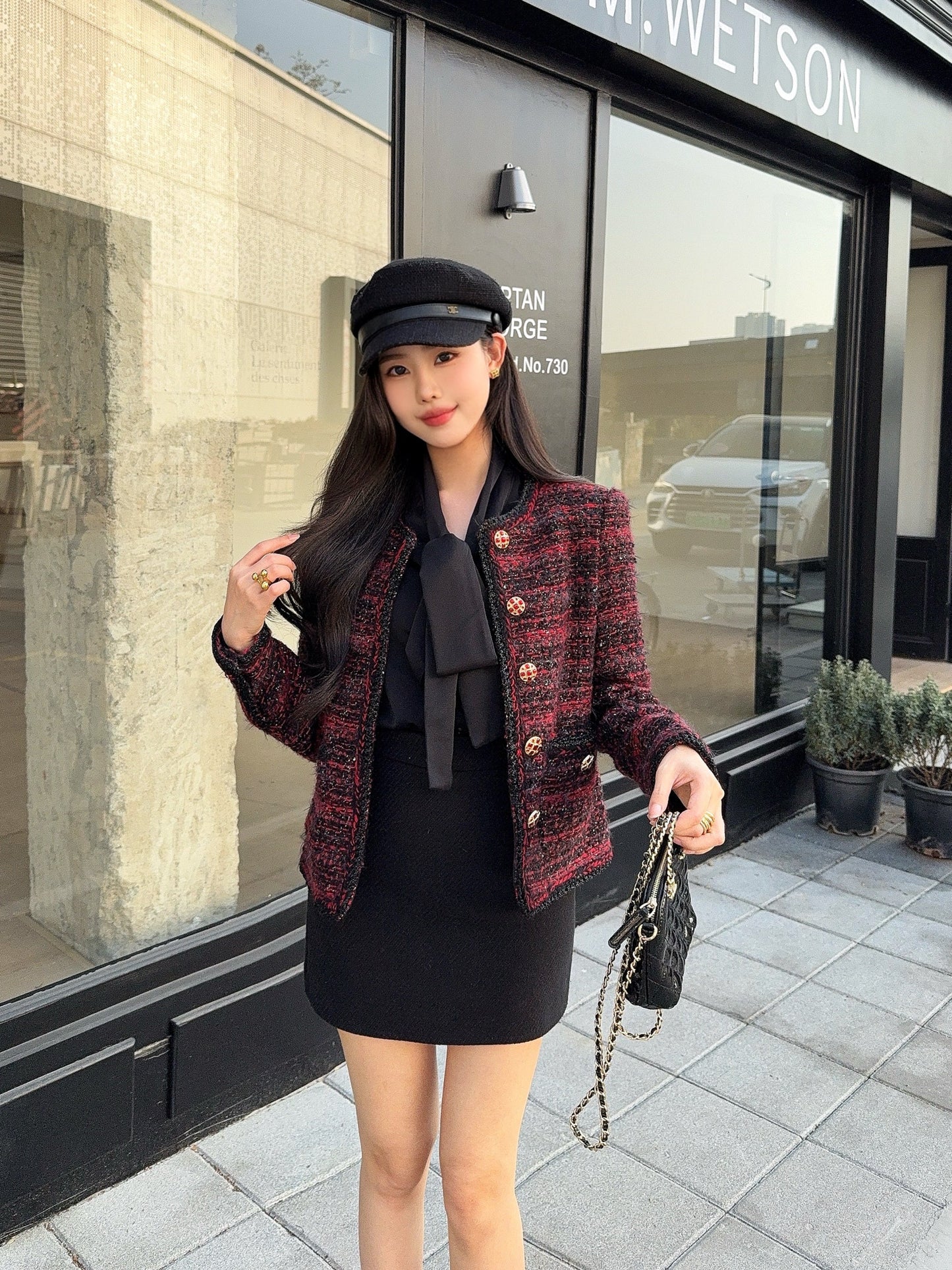 26SS NEW woven tweed jacket