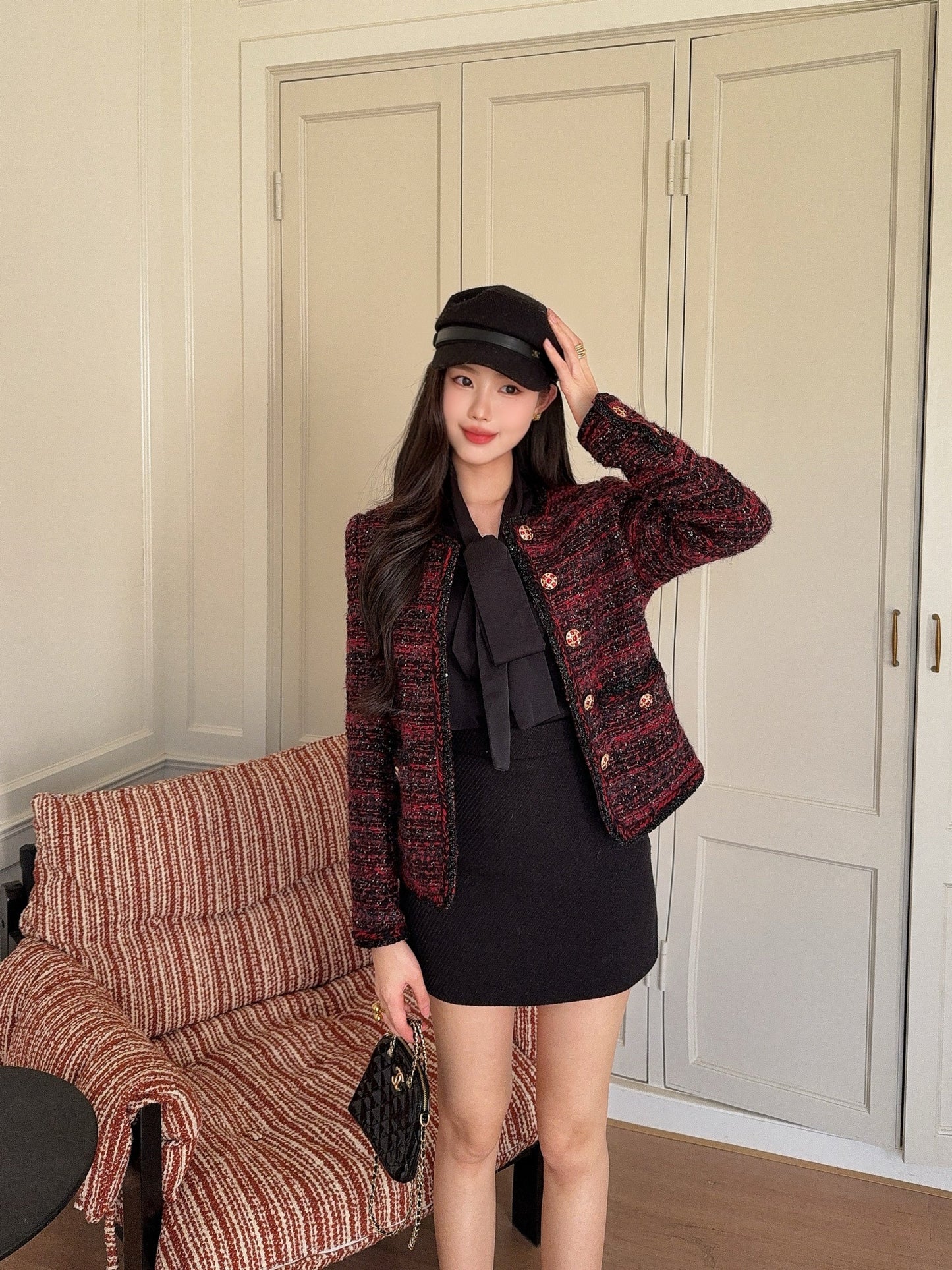 26SS NEW woven tweed jacket