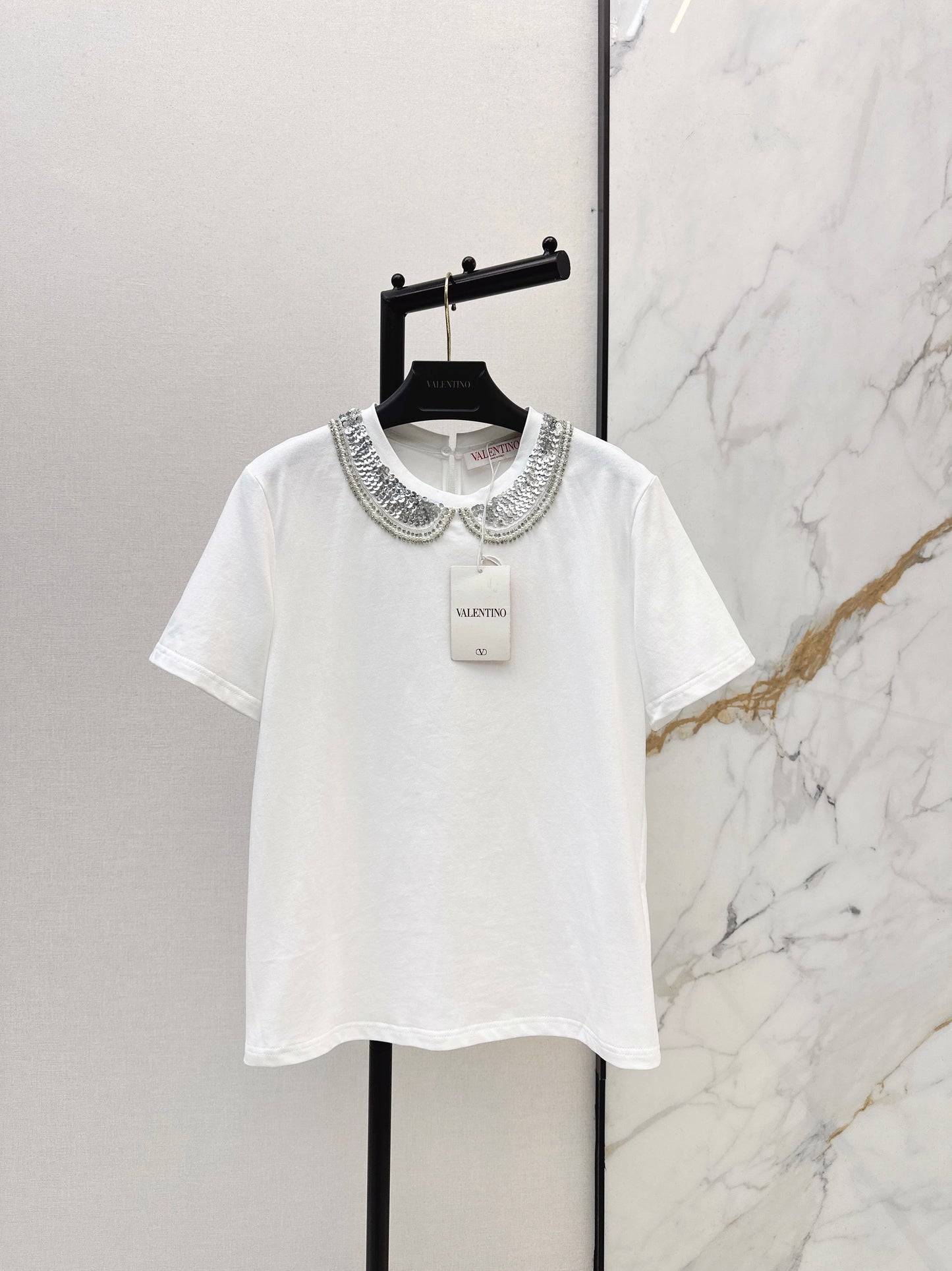 26SS NEW embroidery sequins t-shirts