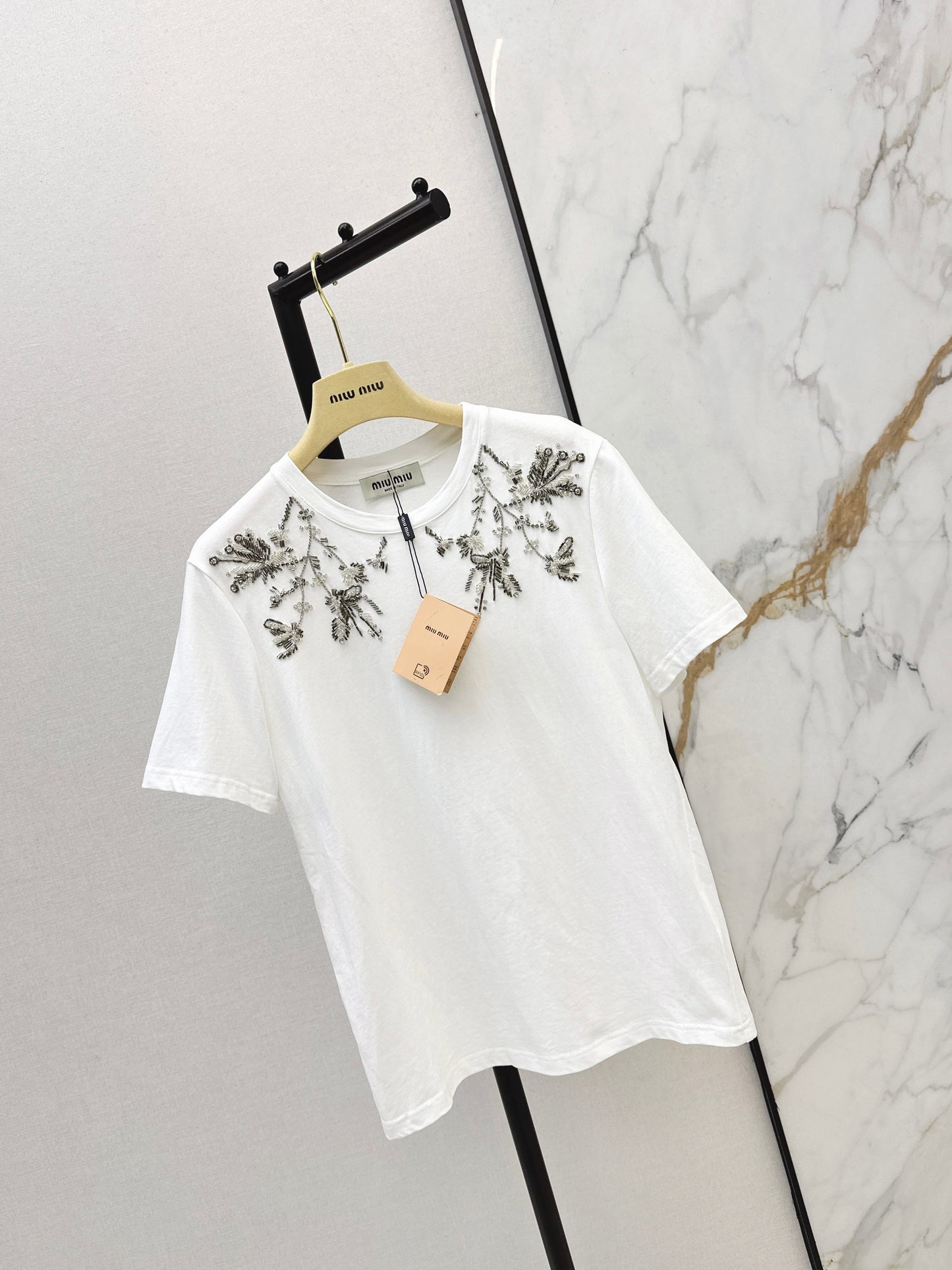26SS NEW embroidery beading t-shirts