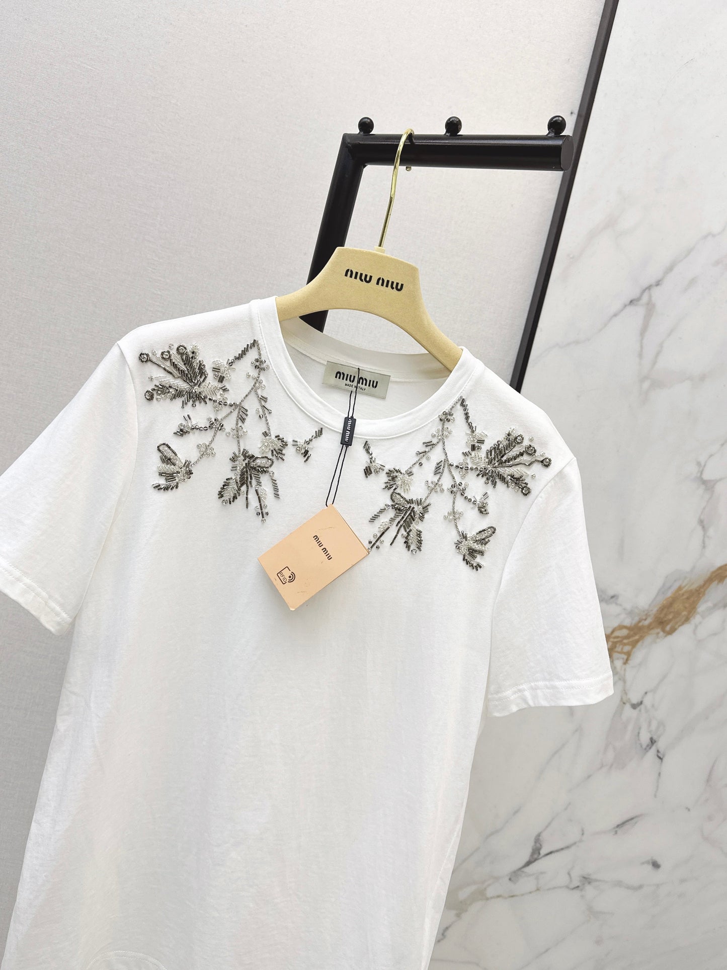 26SS NEW embroidery beading t-shirts