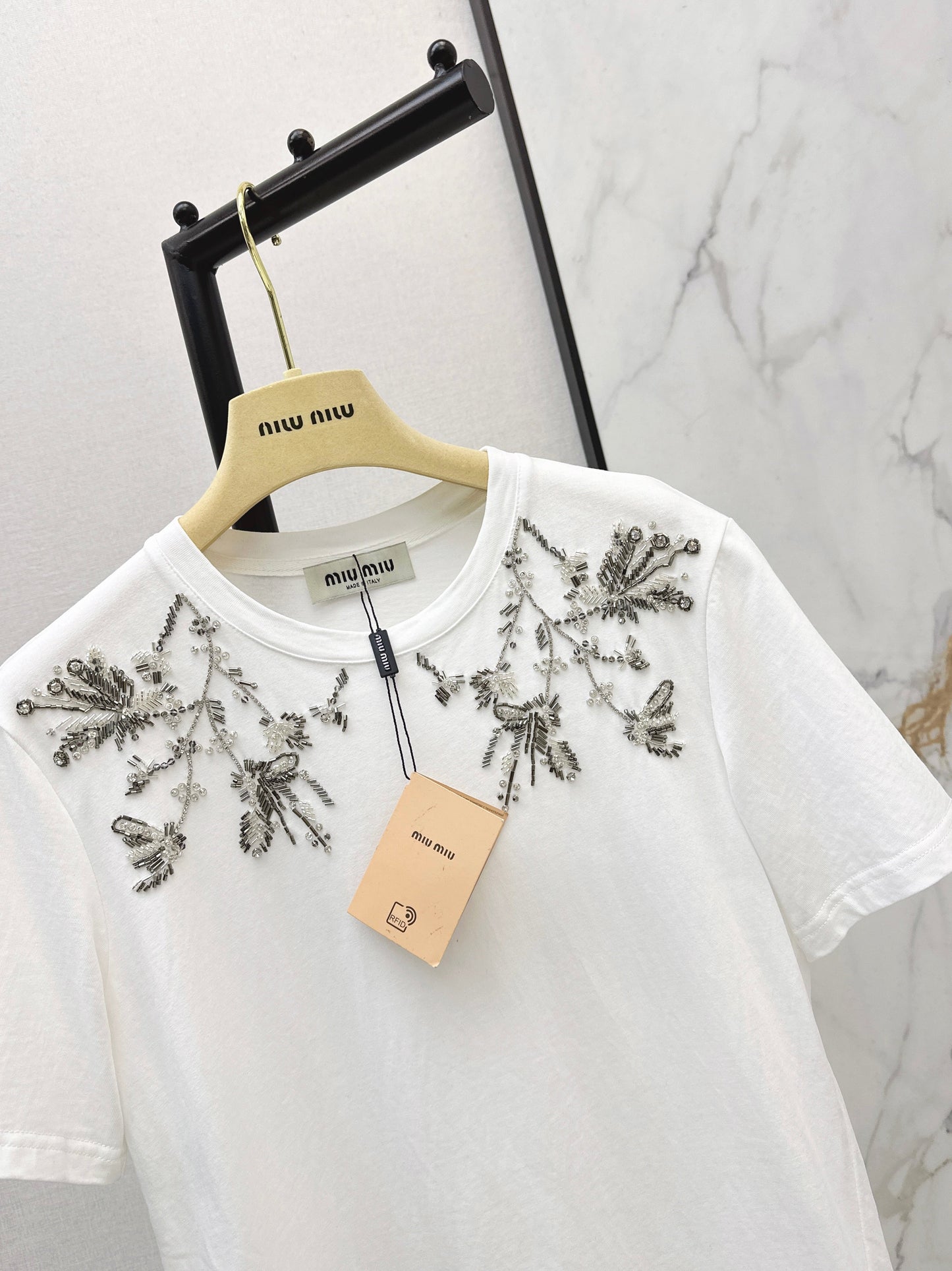 26SS NEW embroidery beading t-shirts