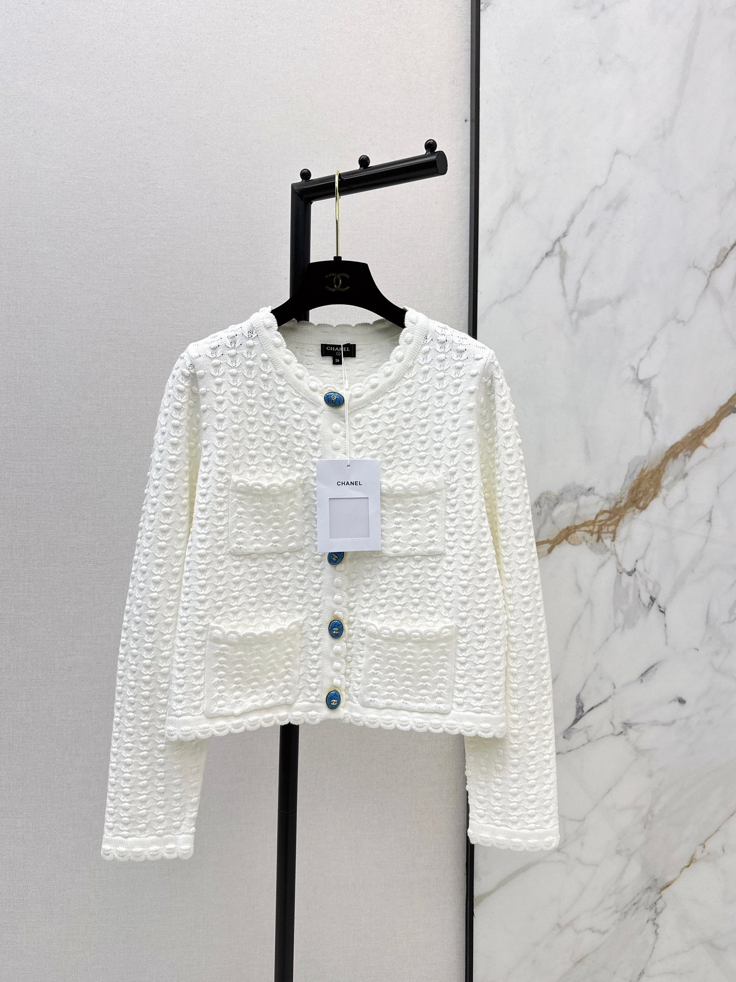 26SS NEW 3d texture knitted cardigan