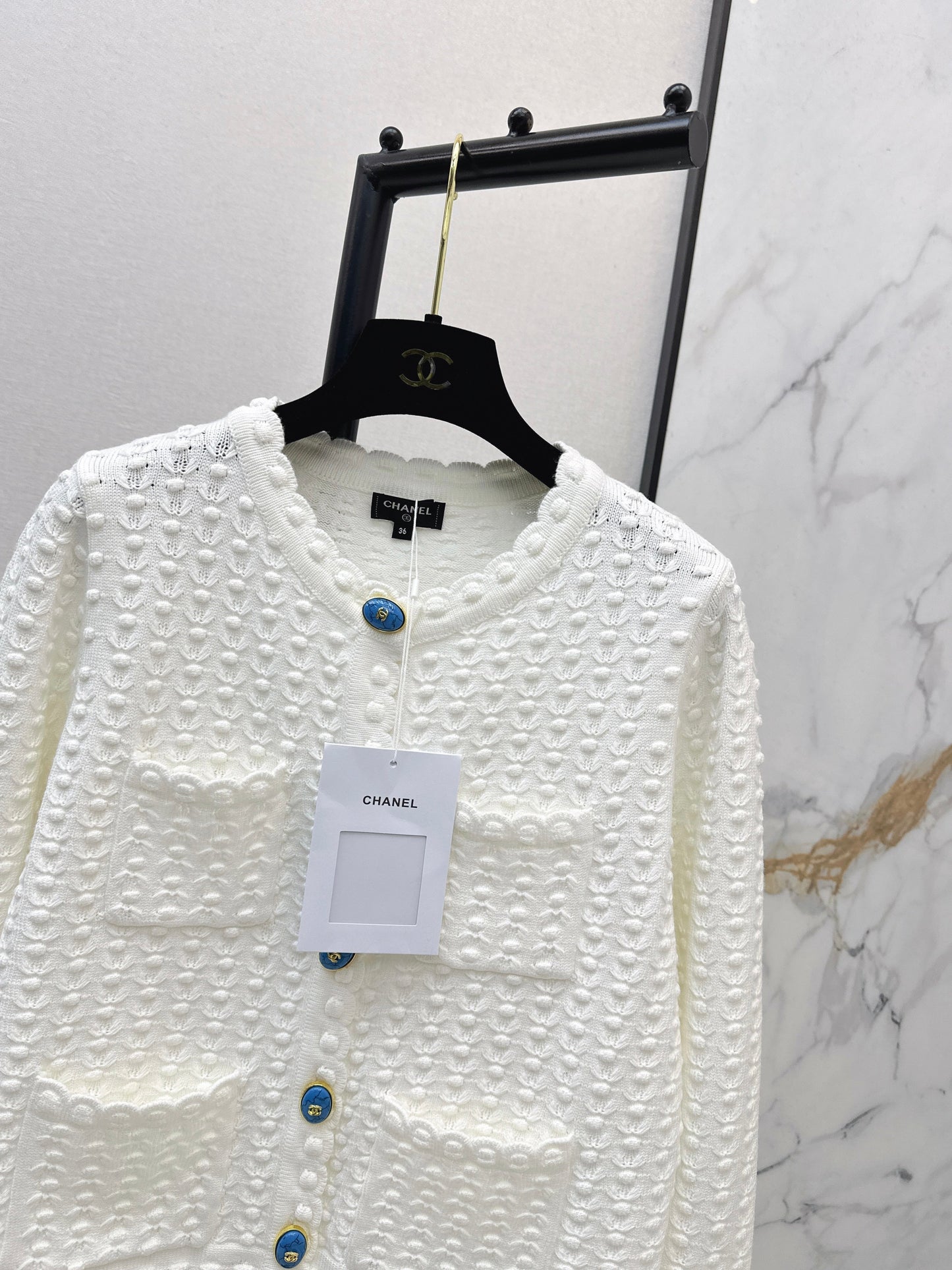 26SS NEW 3d texture knitted cardigan