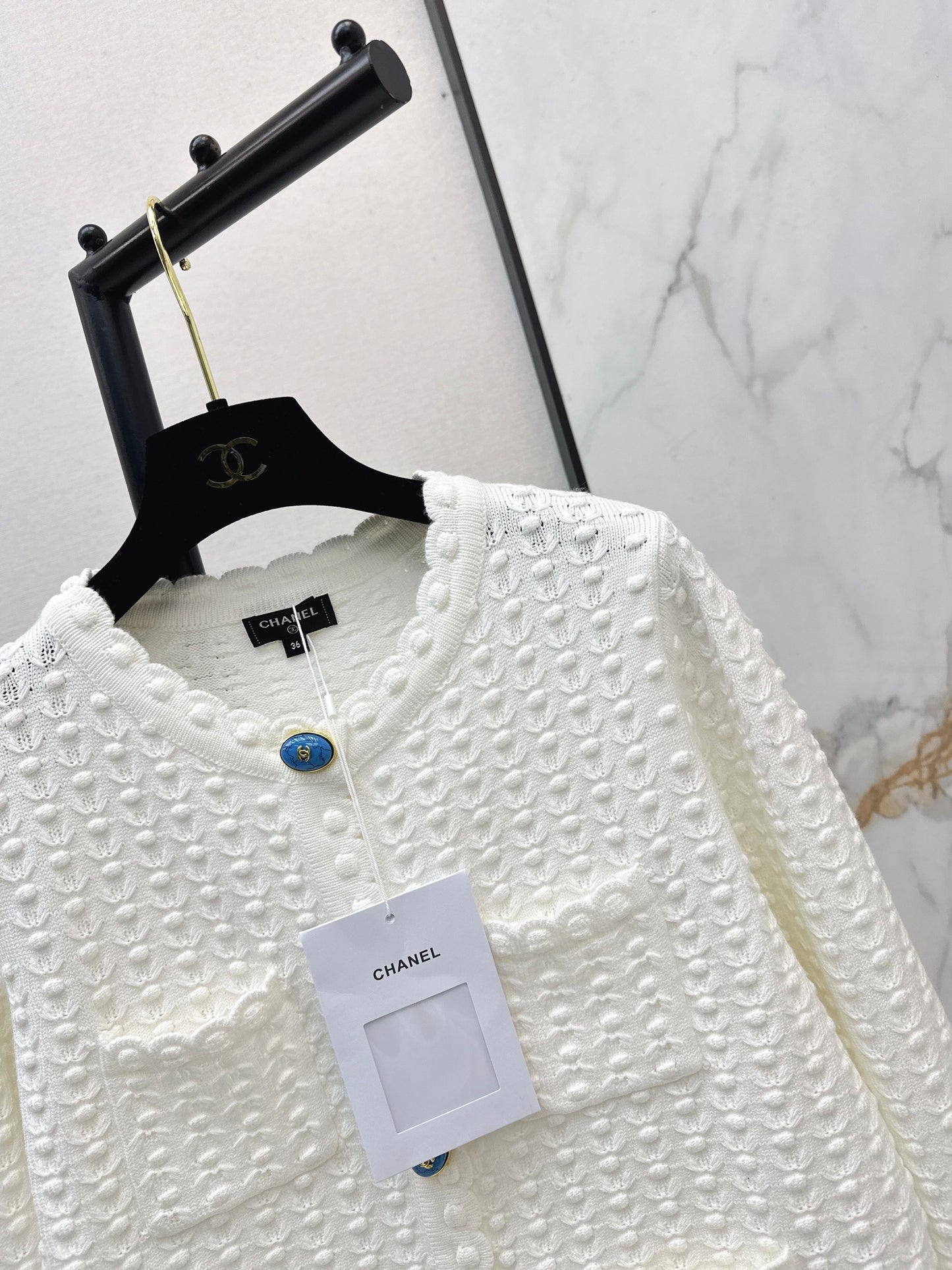 26SS NEW 3d texture knitted cardigan