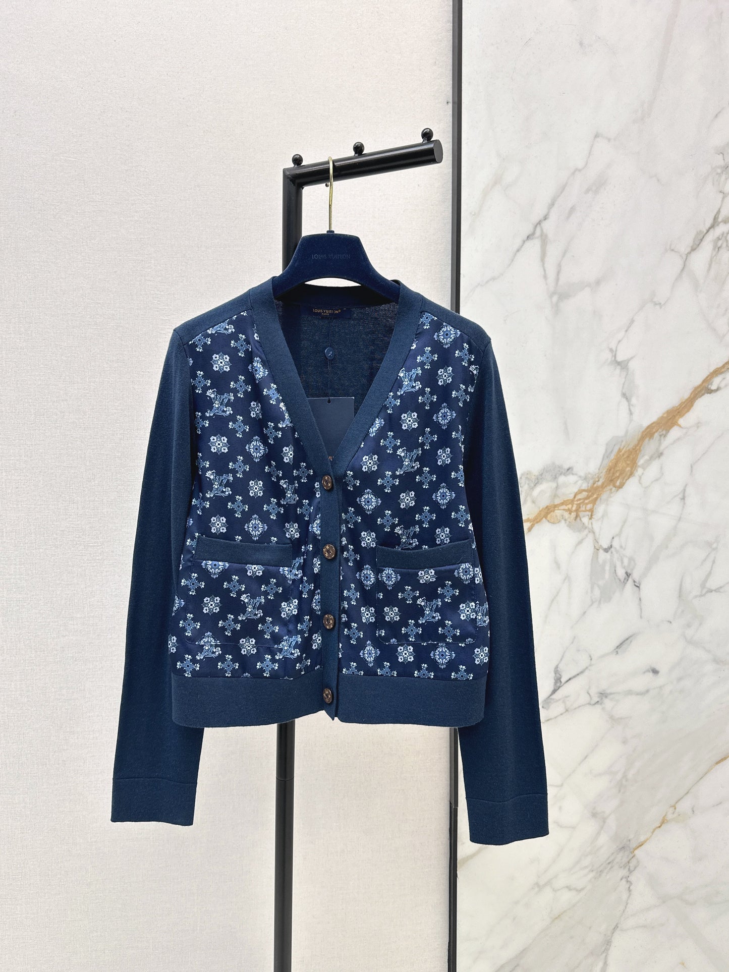26SS NEW print contract knit cardigan