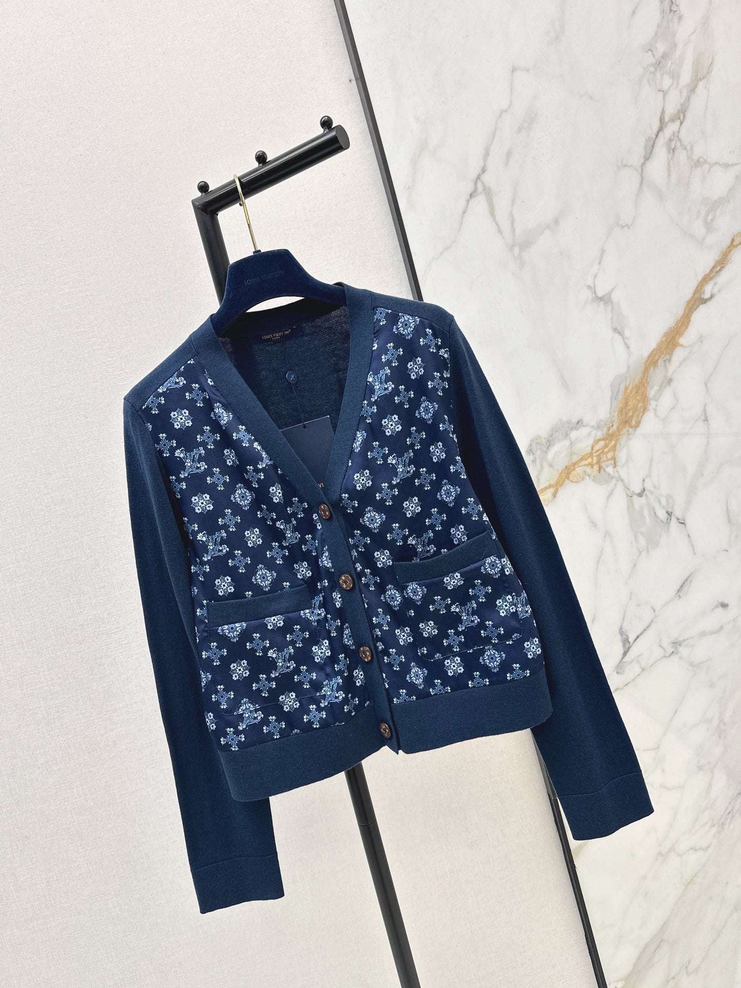 26SS NEW print contract knit cardigan