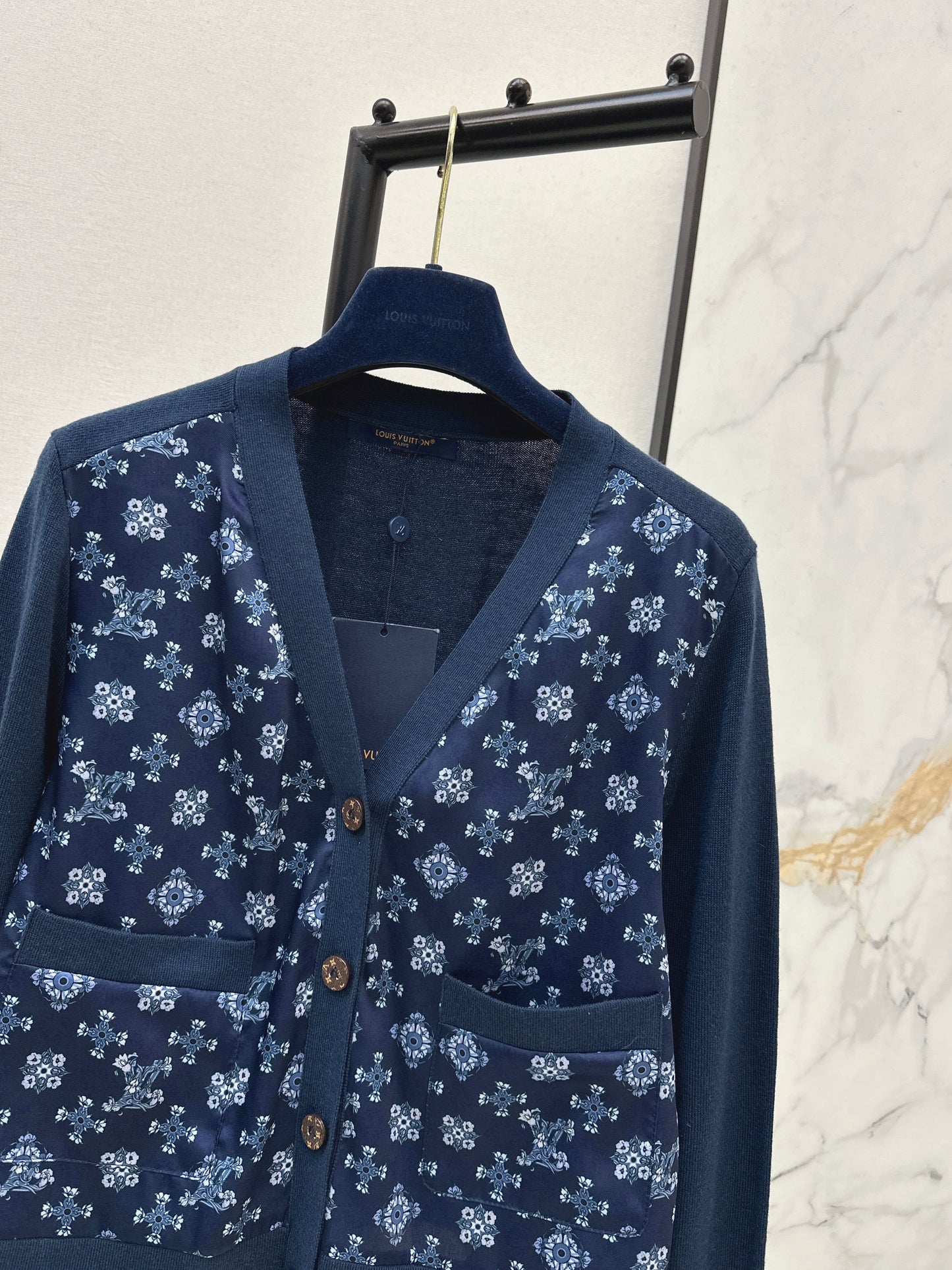 26SS NEW print contract knit cardigan