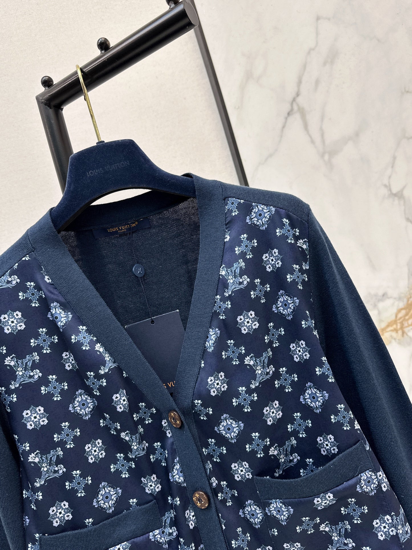 26SS NEW print contract knit cardigan