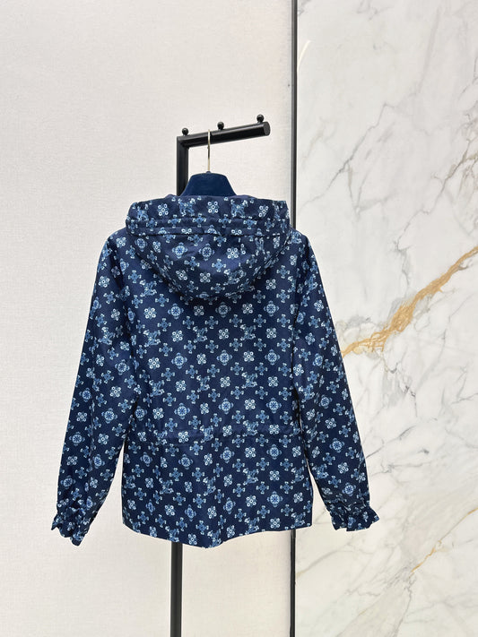 26SS NEW vintage print hooded jacket