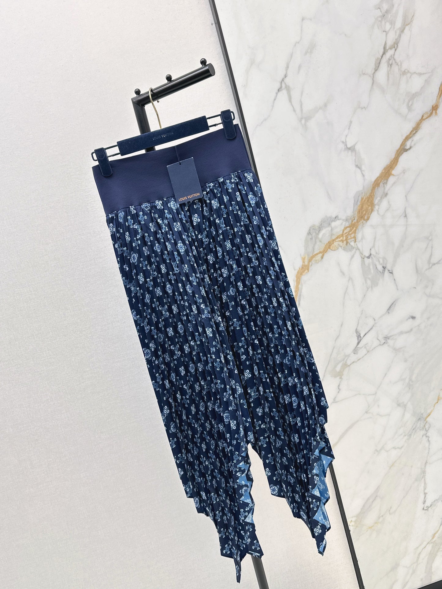 26SS NEW vintage print asymmetrical skirts