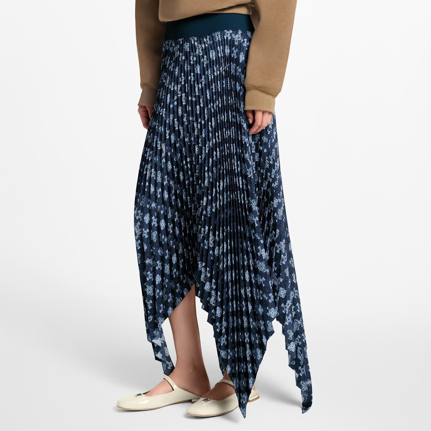 26SS NEW vintage print asymmetrical skirts