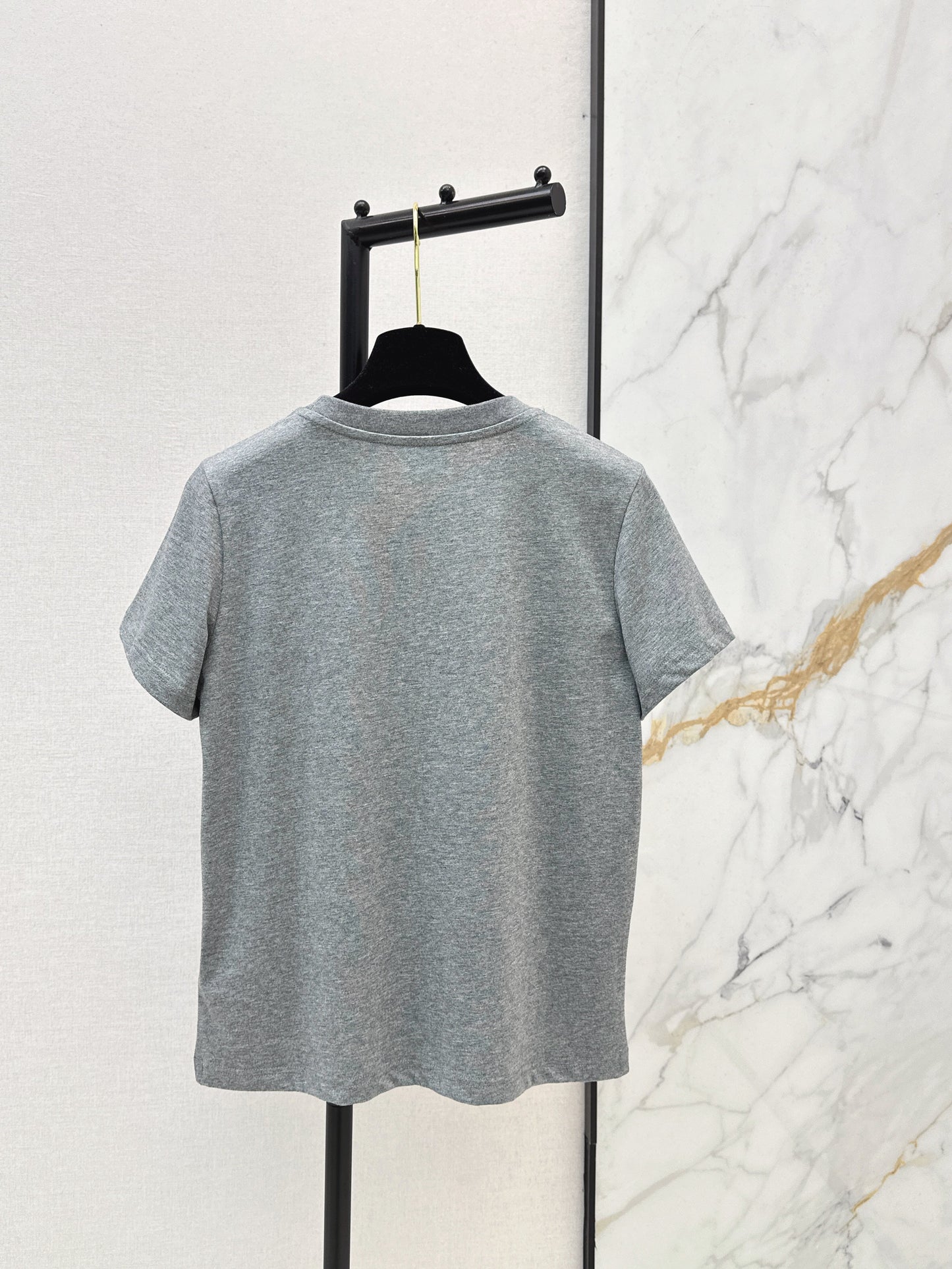 26SS NEW vintage embroidery beading t-shirts