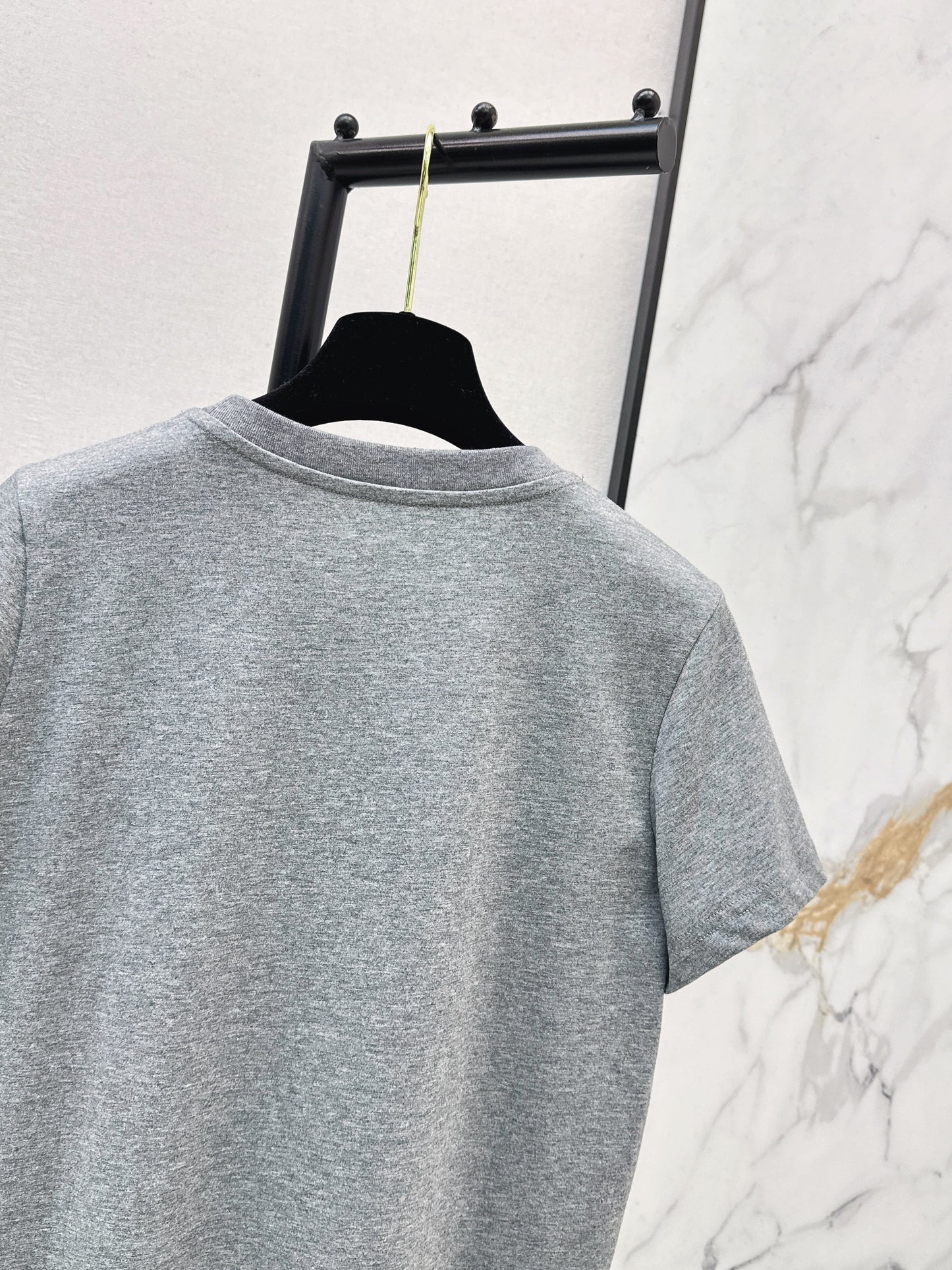 26SS NEW vintage embroidery beading t-shirts