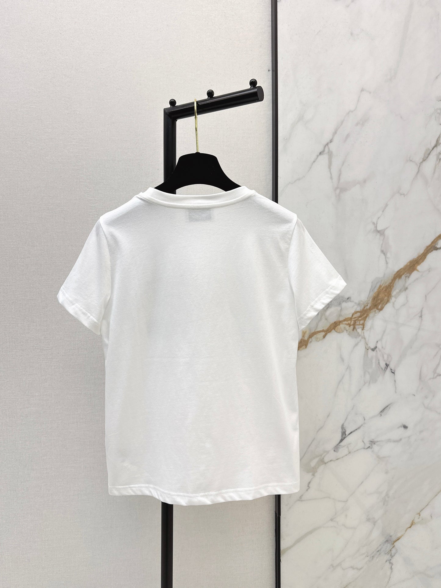 26SS NEW vintage embroidery beading t-shirts